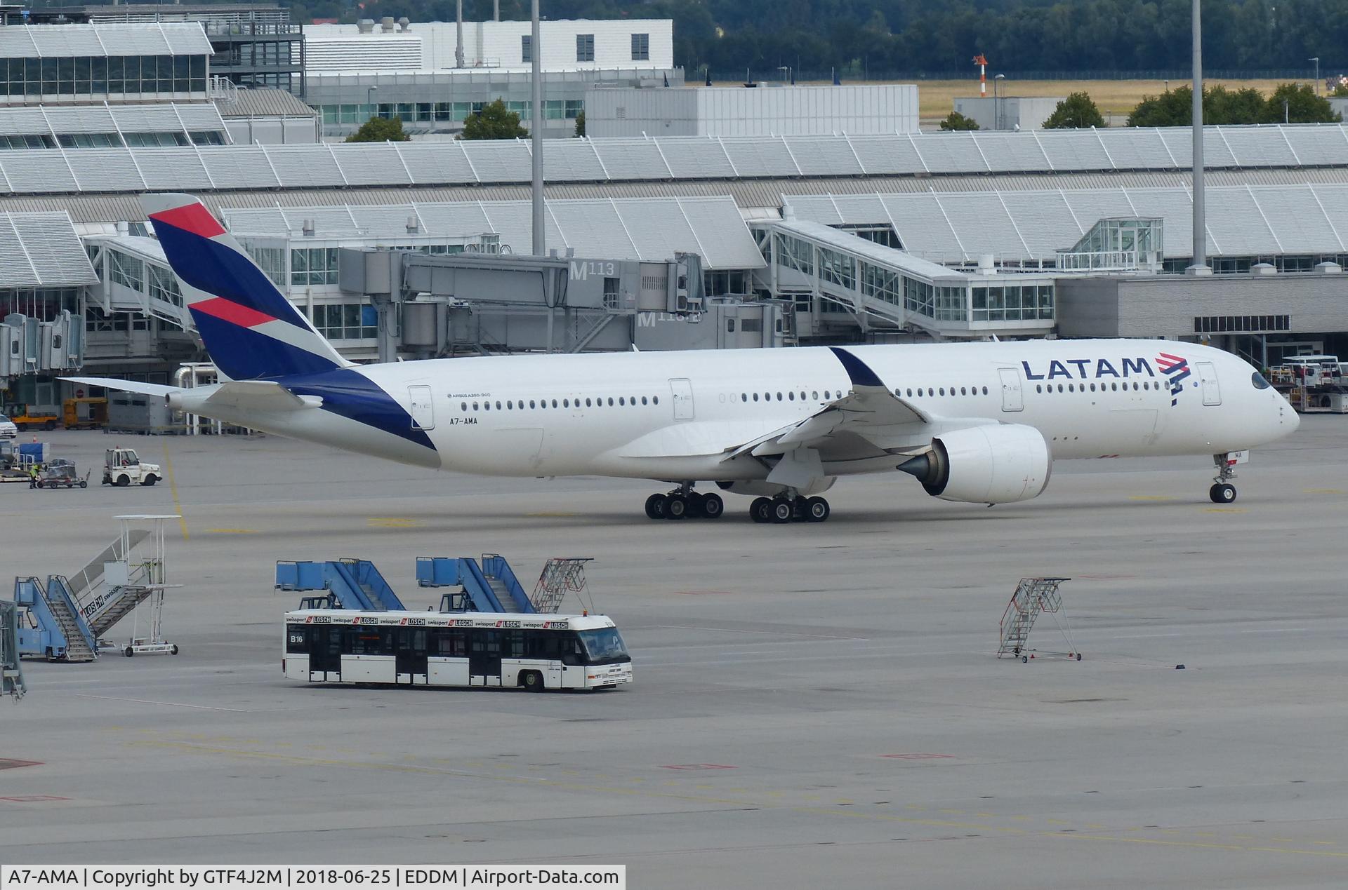 A7-AMA, 2016 Airbus A350-941 C/N 079, A7-AMA  at Munich 25.6.18