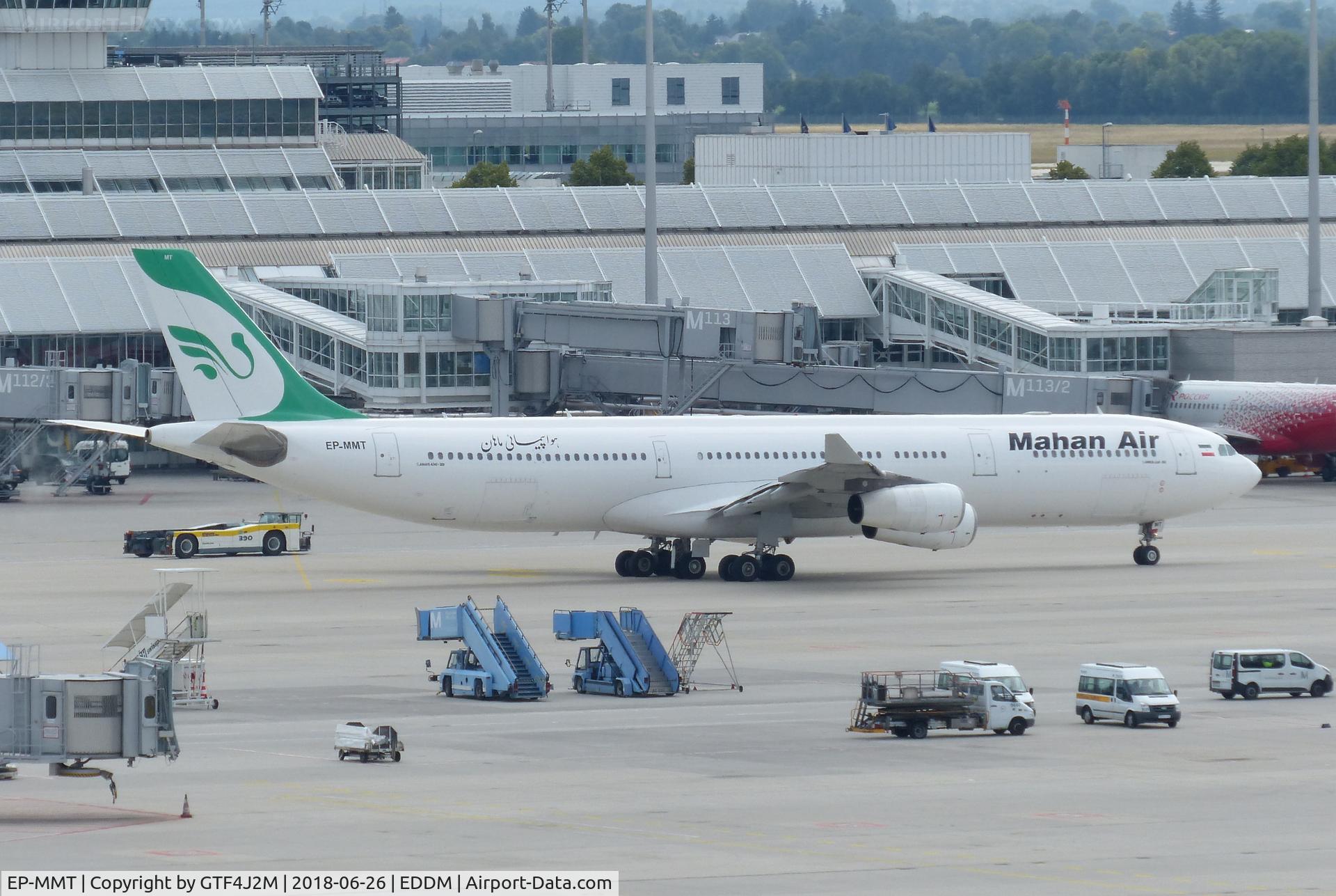 EP-MMT, 1999 Airbus A340-313 C/N 292, EP-MMT  at Munich 26.6.18