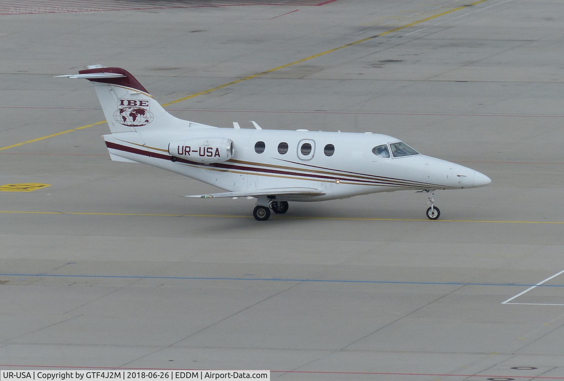 UR-USA, 2008 Hawker Beechcraft 390 Premier 1A C/N RB-235, UR-USA  at Munich 26.6.18