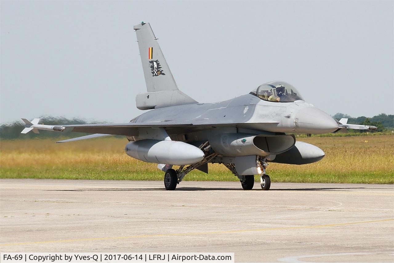 FA-69, 1983 SABCA F-16AM Fighting Falcon C/N 6H-69, SABCA F-16AM Fighting Falcon, Taxiing to flight line, Landivisiau Naval Air Base (LFRJ) Tiger Meet 2017