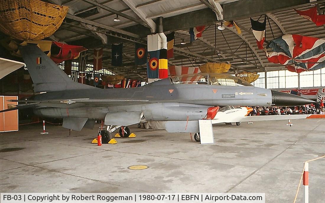 FB-03, 1979 SABCA F-16B Fighting Falcon C/N 6J-3, OPEN DAY.