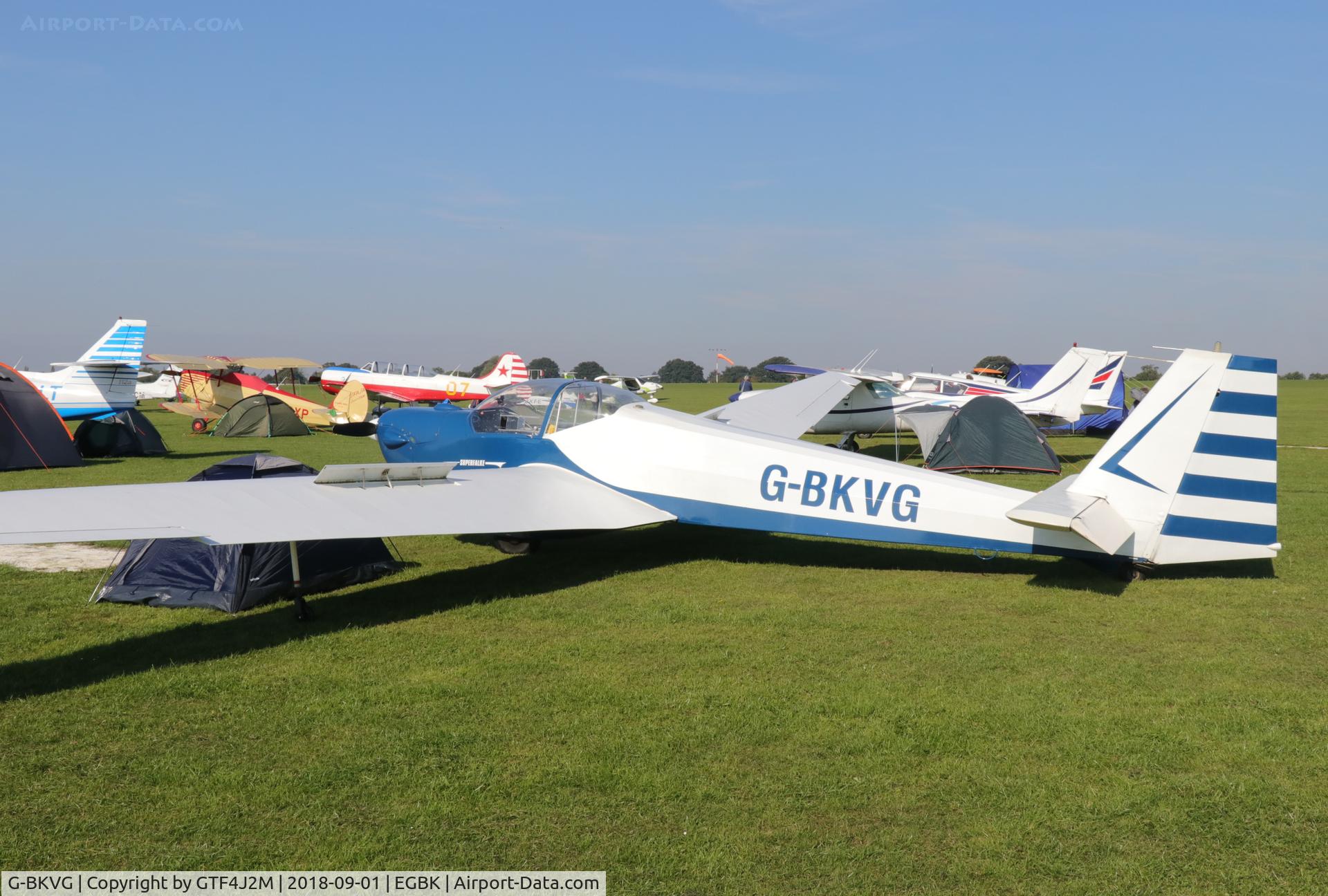 G-BKVG, 1983 Scheibe SF-25E Super Falke C/N 4362, G-BKVG  at Sywell 1.9.18