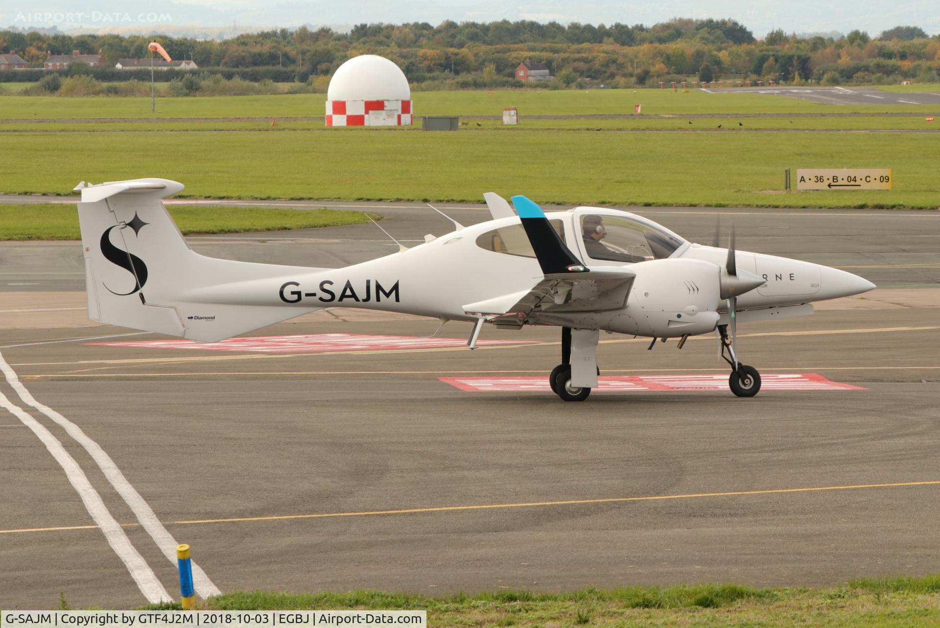 G-SAJM, 2006 Diamond DA-42 Twin Star C/N 42.185, G-SAJM  at Staverton 3.10.18