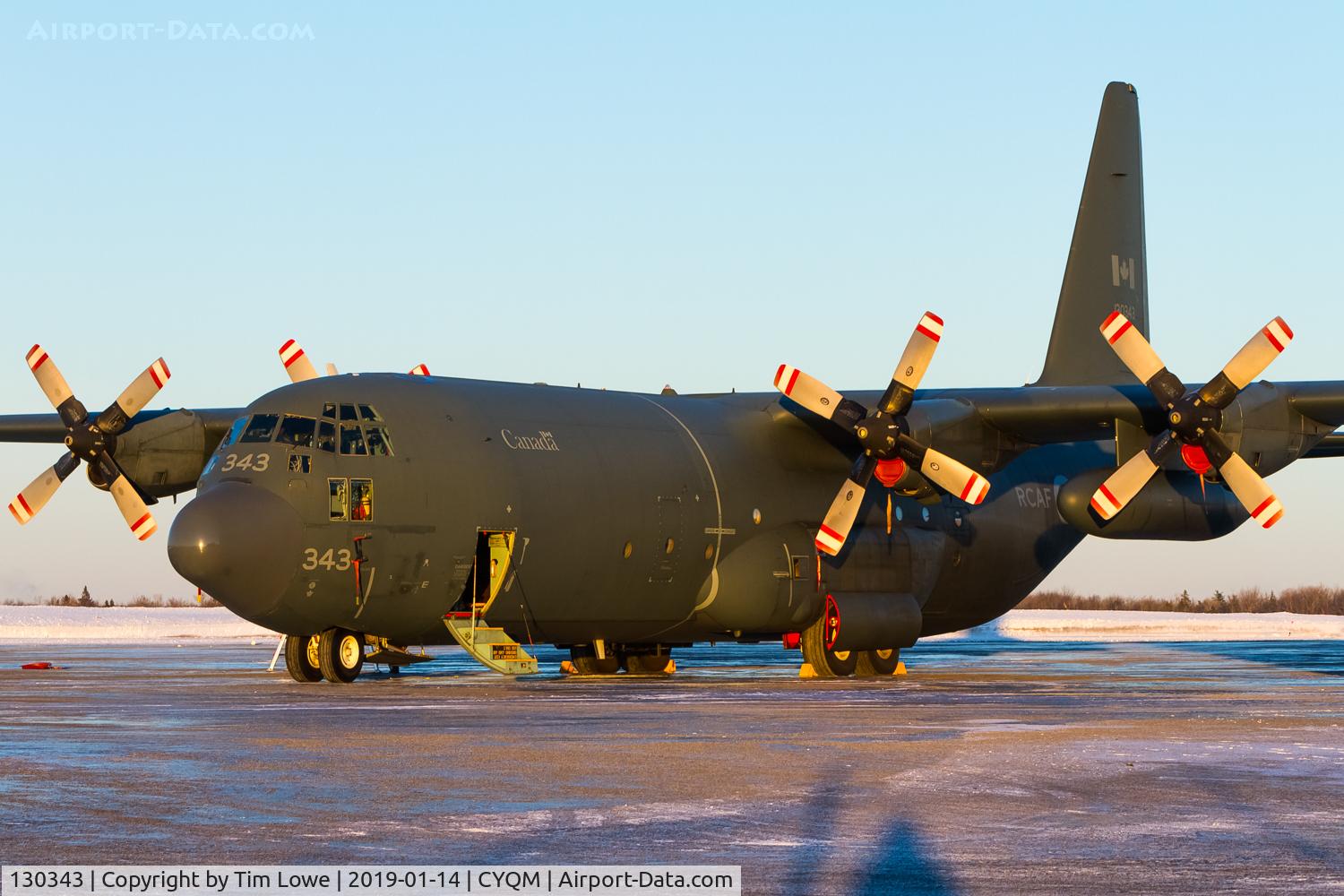 130343, Lockheed CC-130H-30 Hercules C/N 382-5307, Overnighting and leaving early the next morning.