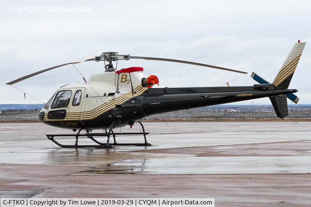 C-FTKO, 2008 Robinson R44 II C/N 12540, Parked on the ramp after a flight from Quebec.