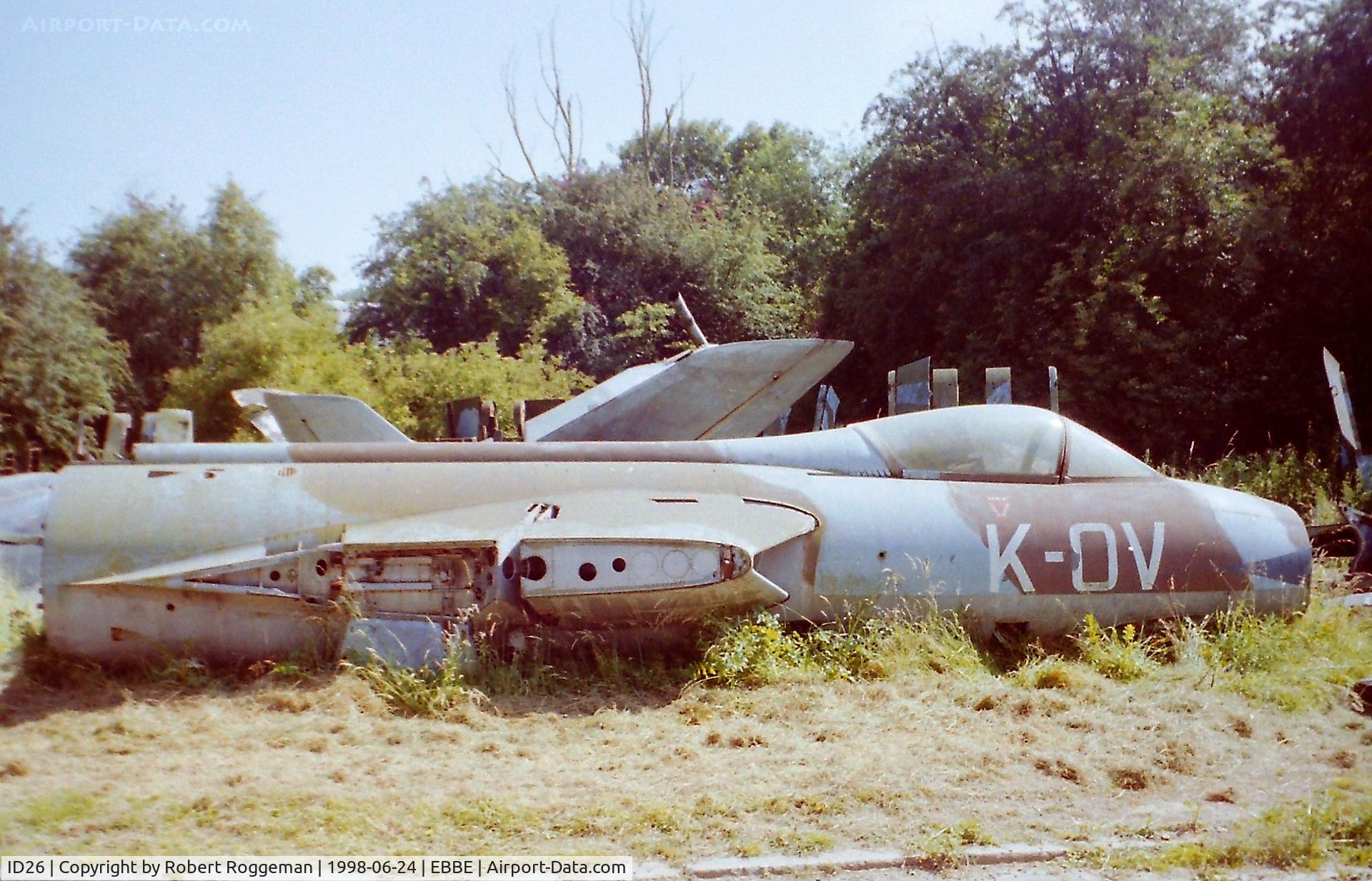 ID26, SABCA Hunter F.4 C/N AF/HOF19, FIRST WING HISTORICAL CENTER.OV-K.FUSELAGE.