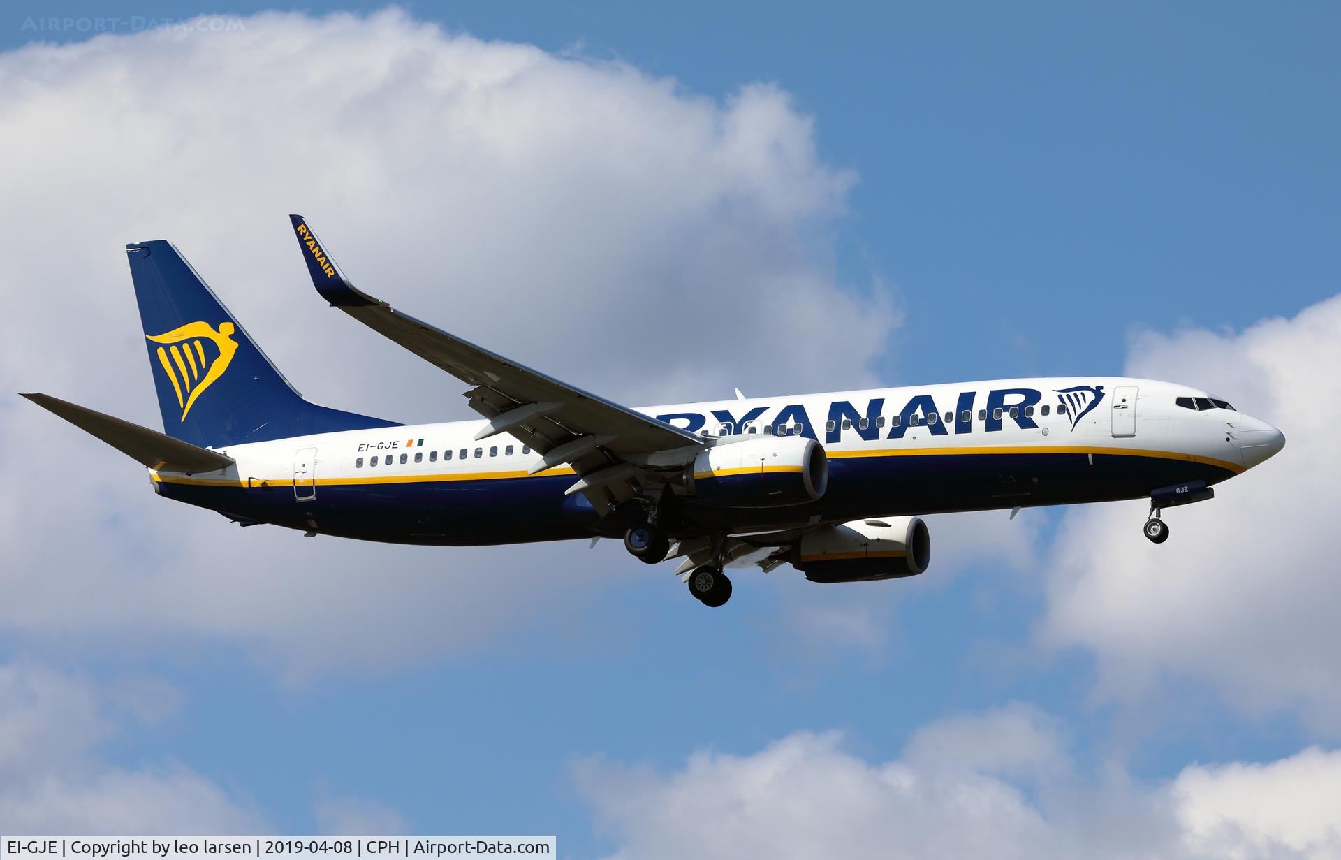 EI-GJE, 2018 Boeing 737-800 C/N 44823, Copenhagen 8.4.2019