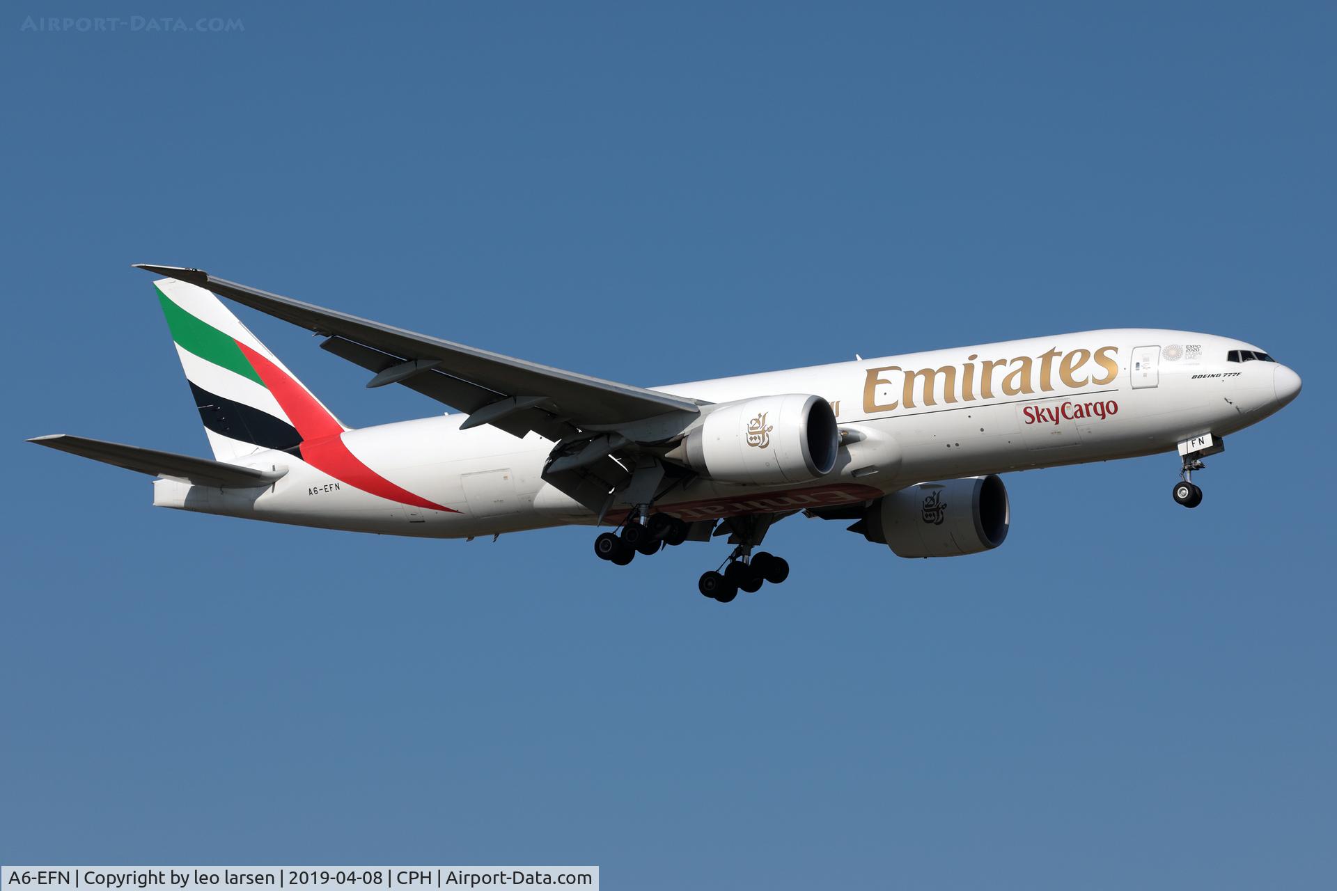 A6-EFN, 2014 Boeing 777-F1H C/N 42232, Copenhagen 8.4.2019