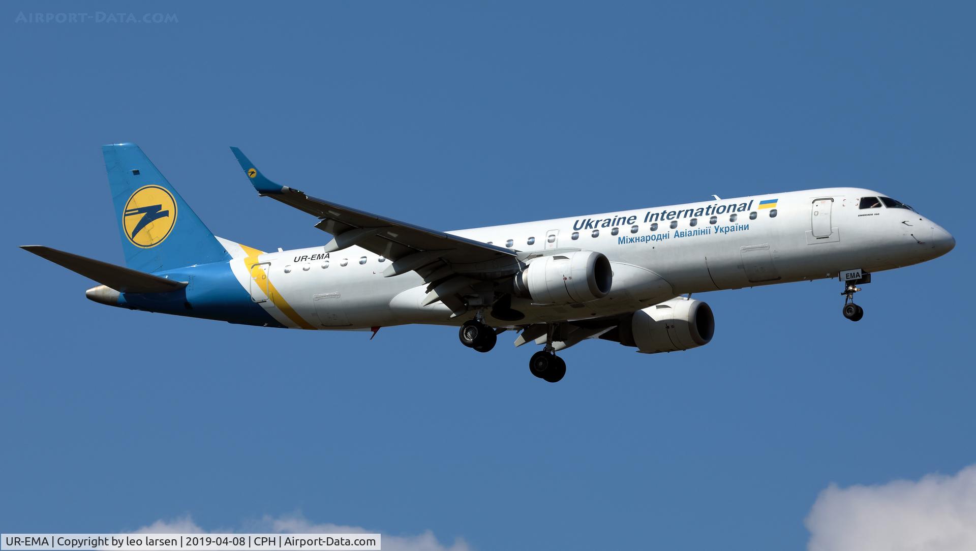 UR-EMA, 2011 Embraer 190LR (ERJ-190-100LR) C/N 19000494, Copenhagen 8.4.2019