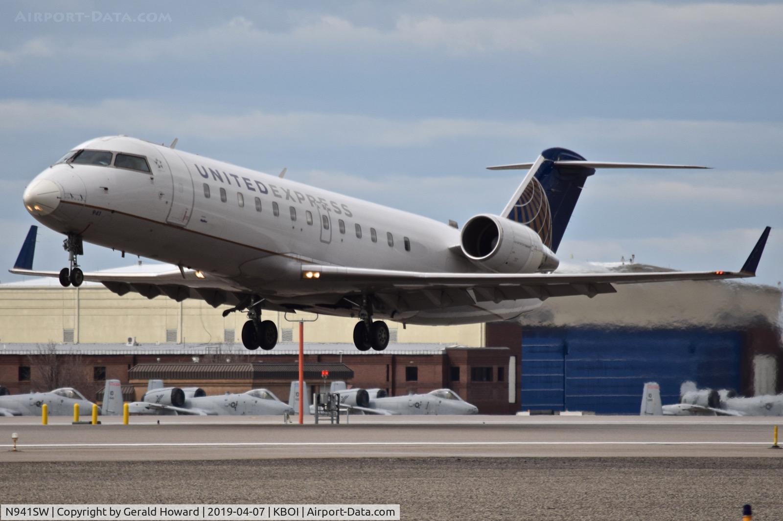 N941SW, 2003 Bombardier CRJ-200LR (CL-600-2B19) C/N 7750, Take off from RWY 10L.