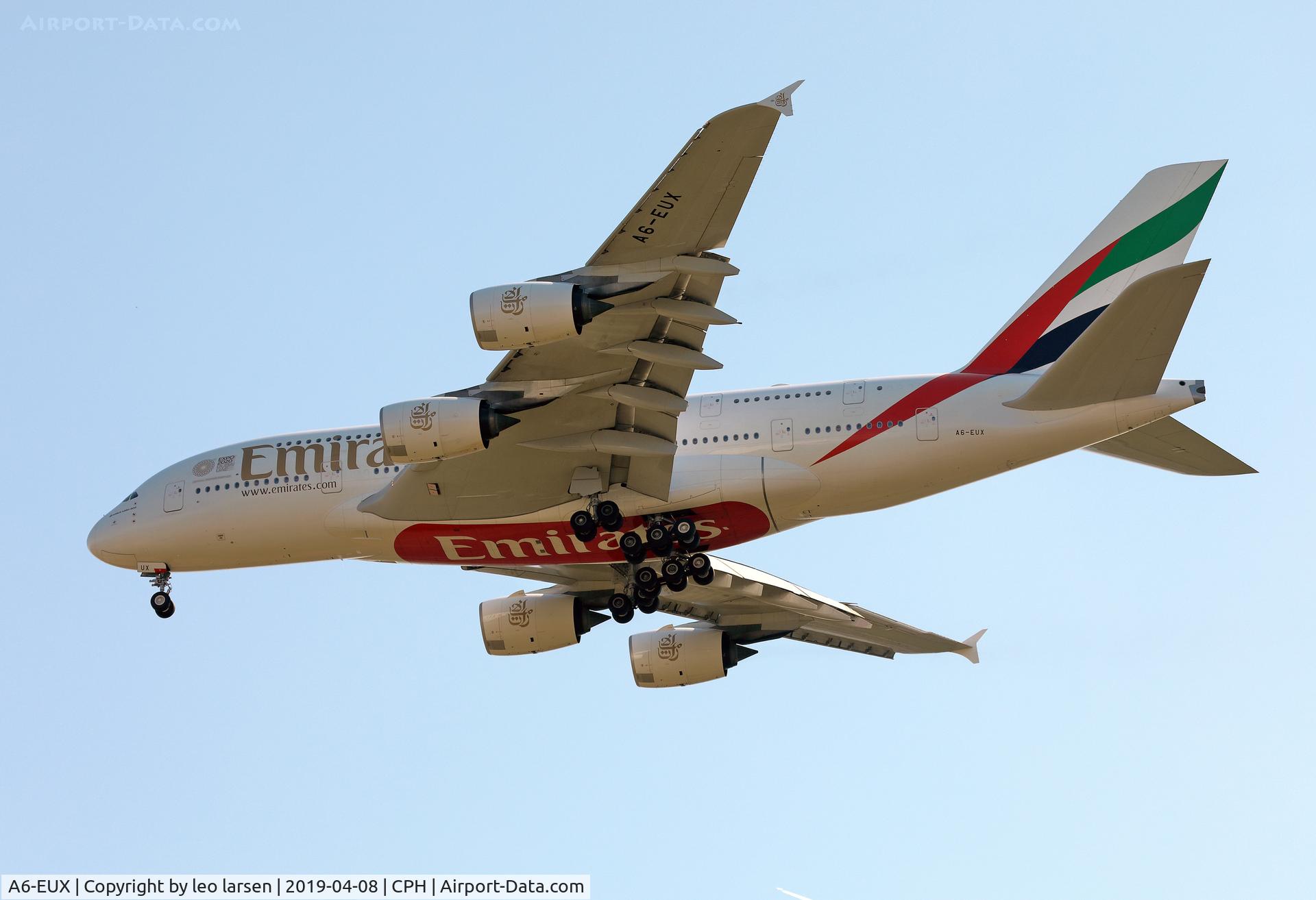 A6-EUX, 2017 Airbus A380-842 C/N 241, Copenhagen 8.4.2019