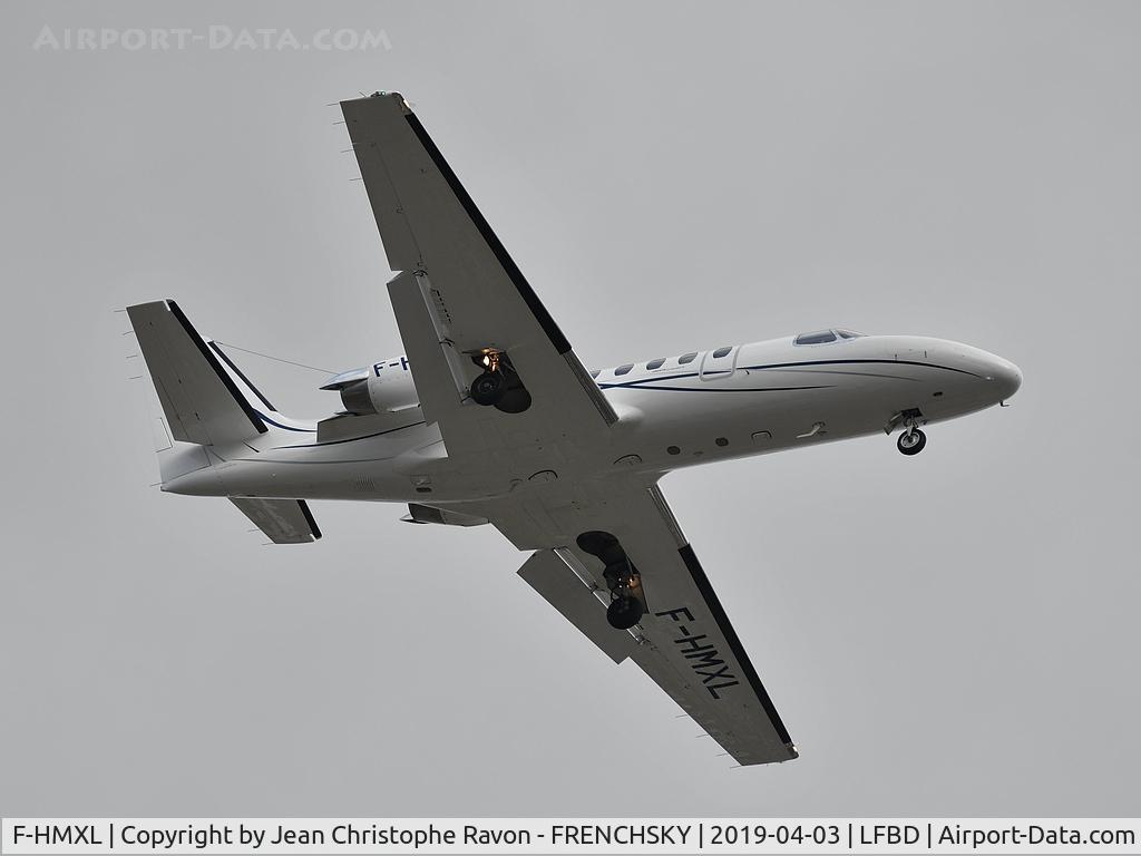 F-HMXL, 1990 Cessna 550 Citation II C/N 550-0634, EMM'AIR landing runway 23