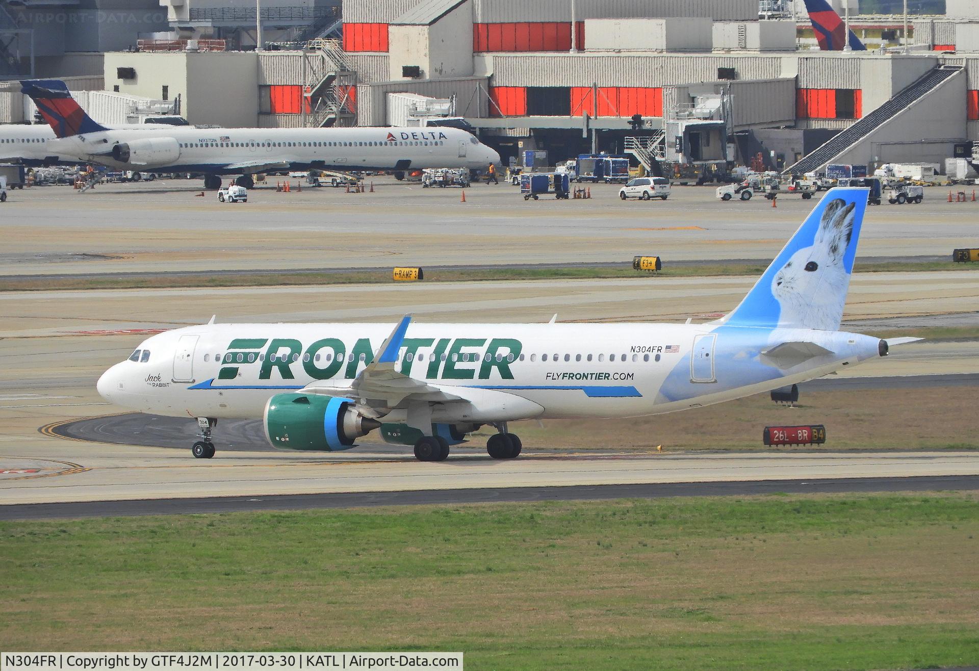N304FR, 2016 Airbus A320-251N C/N 7367, N304FR  at Atlanta 20.3.17