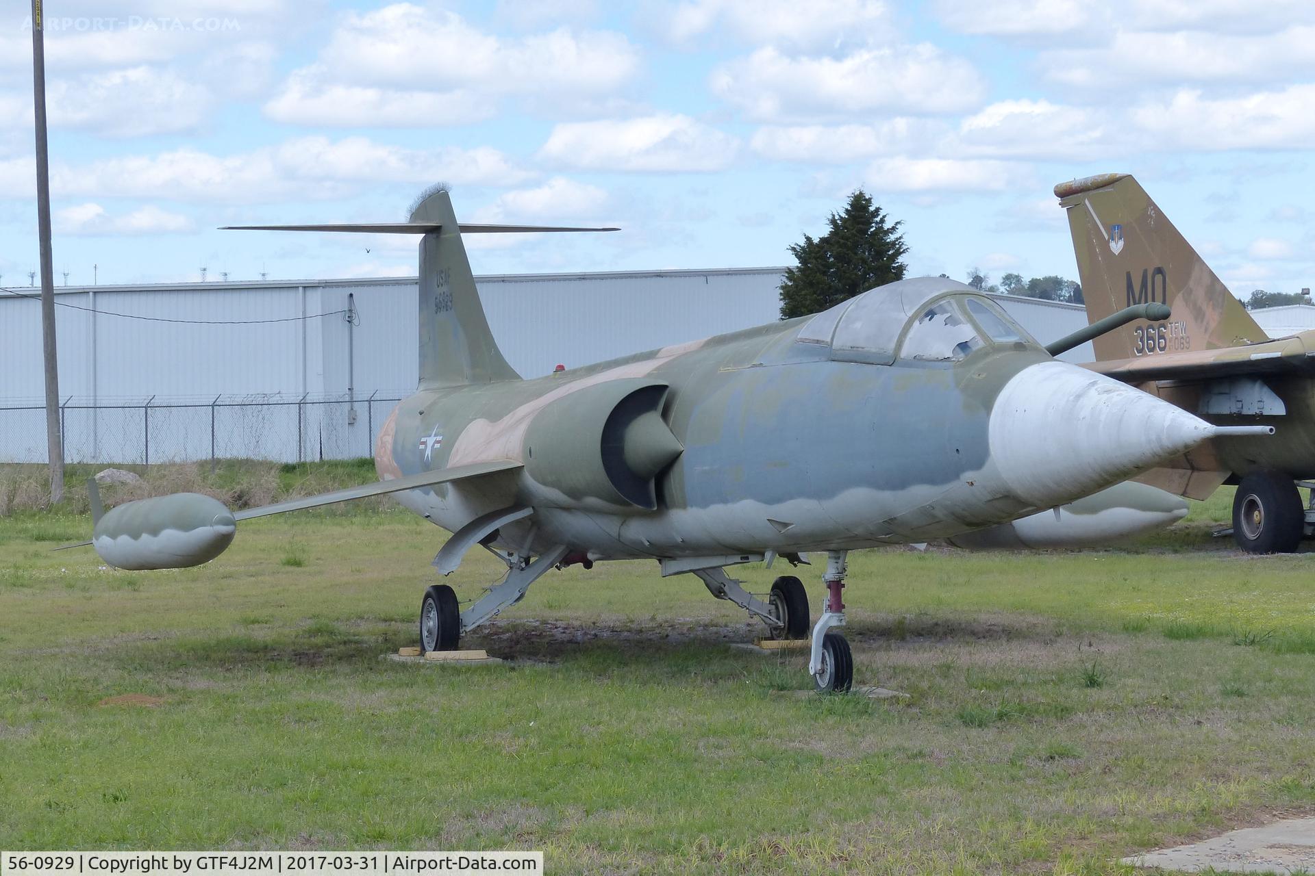 56-0929, 1956 Lockheed F-104C Starfighter C/N 383-1217, 56-0929  at Southern Museum of Flight, Birmingham, AL 31.3.17