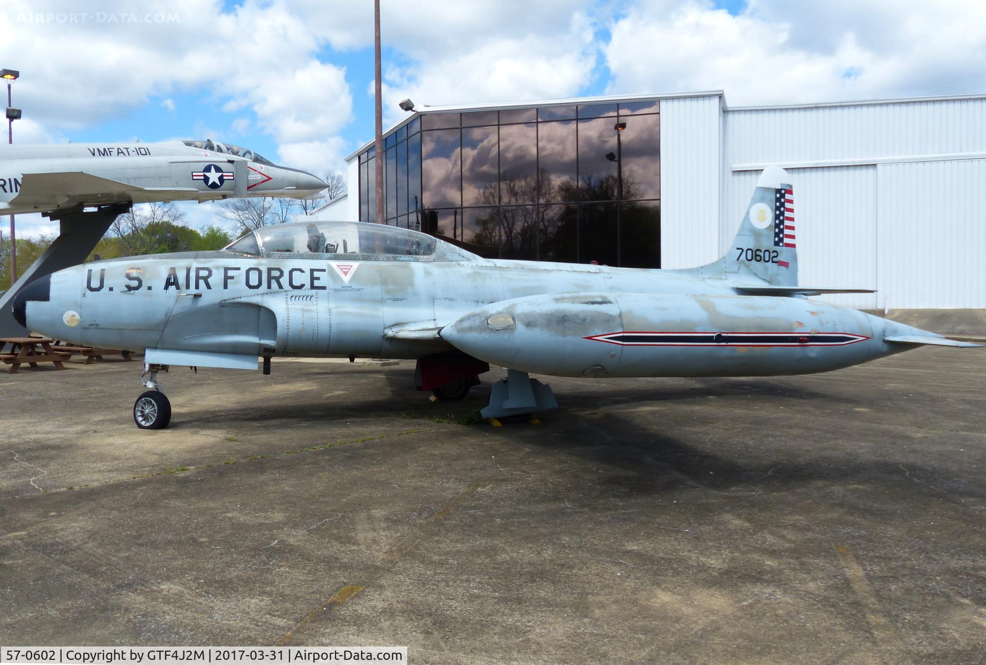 57-0602, 1957 Lockheed T-33A Shooting Star C/N 580-1251, 57-0602  at Southern Museum of Flight, Birmingham, AL 31.3.17