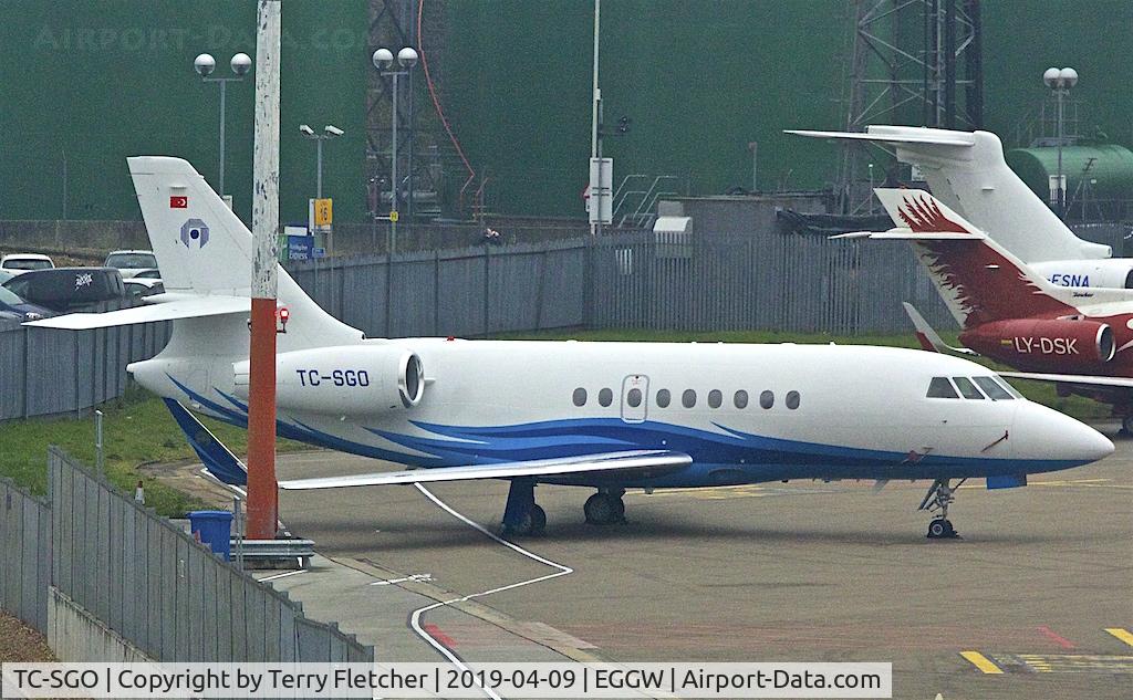 TC-SGO, 2009 Dassault Falcon 2000EX C/N 180, at Luton