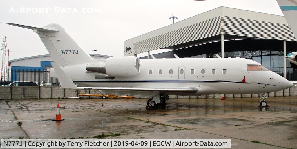 N777J, 1999 Bombardier Challenger 604 (CL-600-2B16) C/N 5433, at Luton