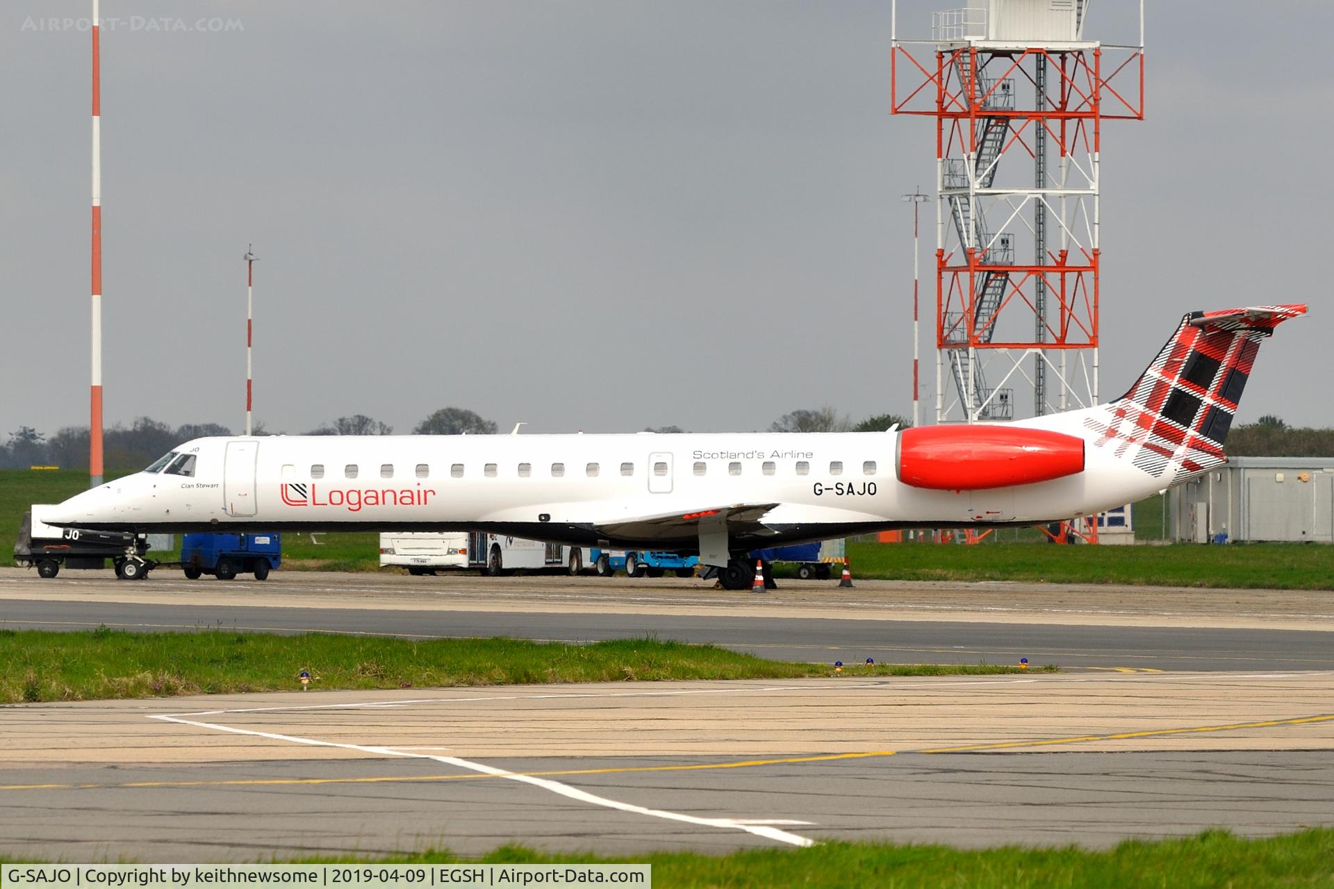 G-SAJO, 2000 Embraer ERJ-145MP (EMB-145MP) C/N 145216, Removed from spray shop with Loganair colour scheme.