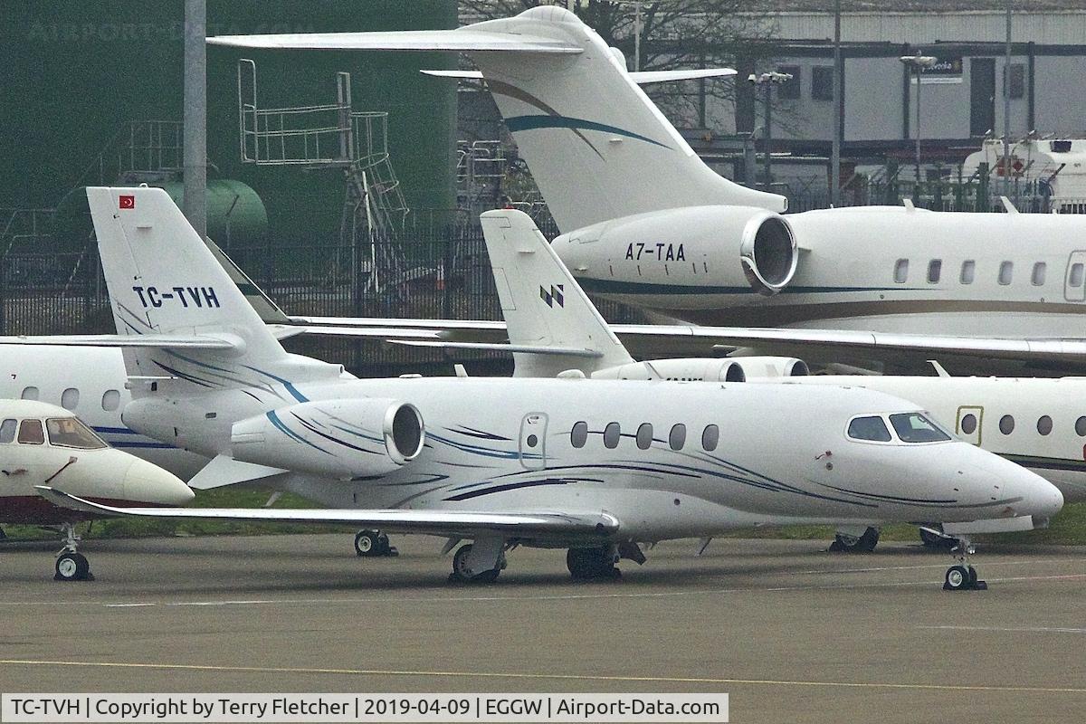 TC-TVH, 2015 Cessna 680A Citation Latitude C/N 680A-0018, At Luton