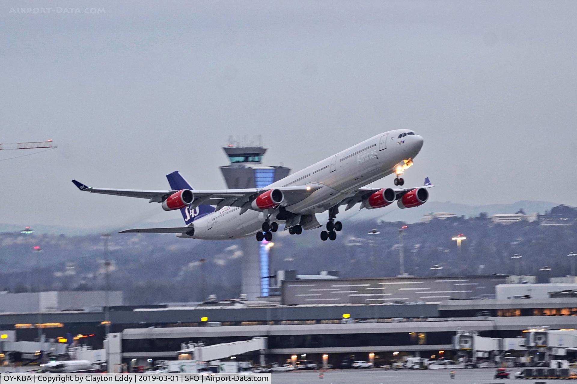 OY-KBA, 2001 Airbus A340-313X C/N 435, SFO 2019.