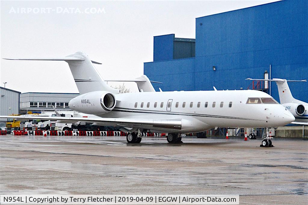 N954L, 2010 Bombardier BD-700-1A11 Global 5000 C/N 9382, At Luton