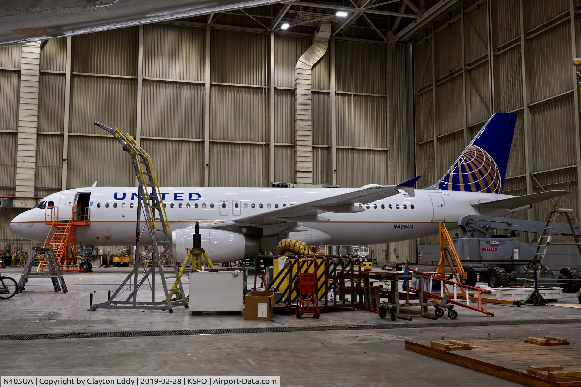 N405UA, 1993 Airbus A320-232 C/N 452, SFO 2019.