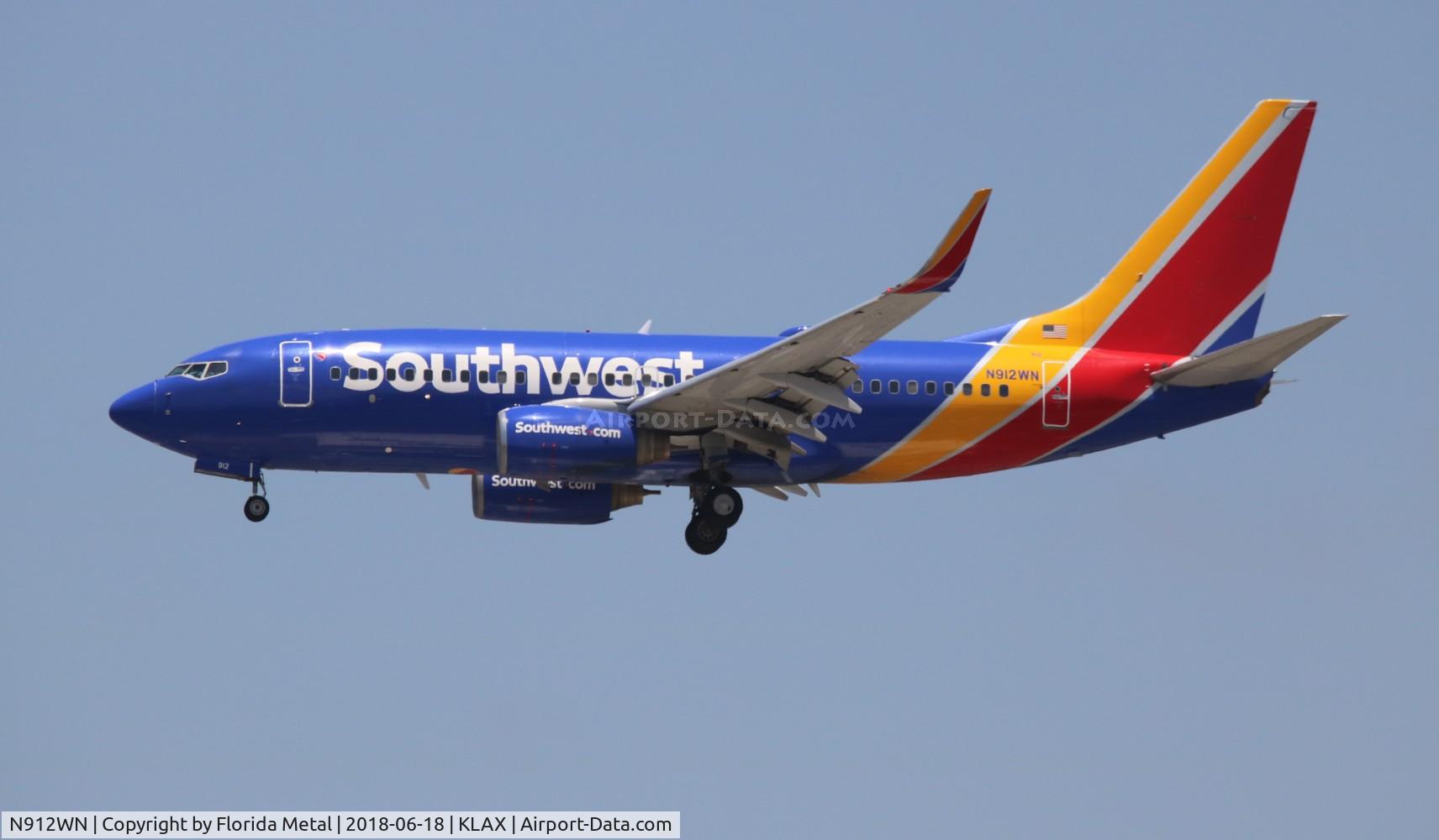 N912WN, 2008 Boeing 737-7H4 C/N 36621, Southwest