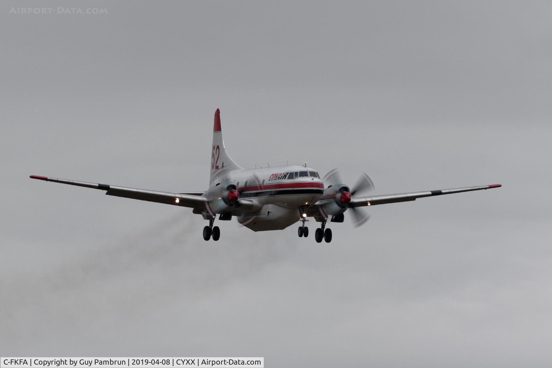 C-FKFA, 1953 Convair 580 C/N 100, Landing