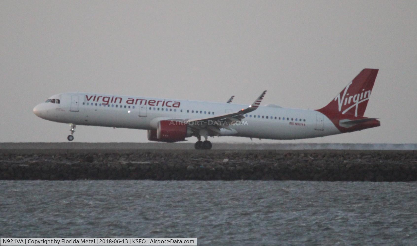 N921VA, 2017 Airbus A321-253N C/N 7589, Virgin America