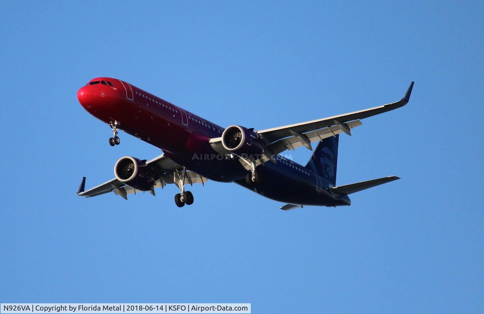 N926VA, 2018 Airbus A321-253N C/N 8120, Virgin America