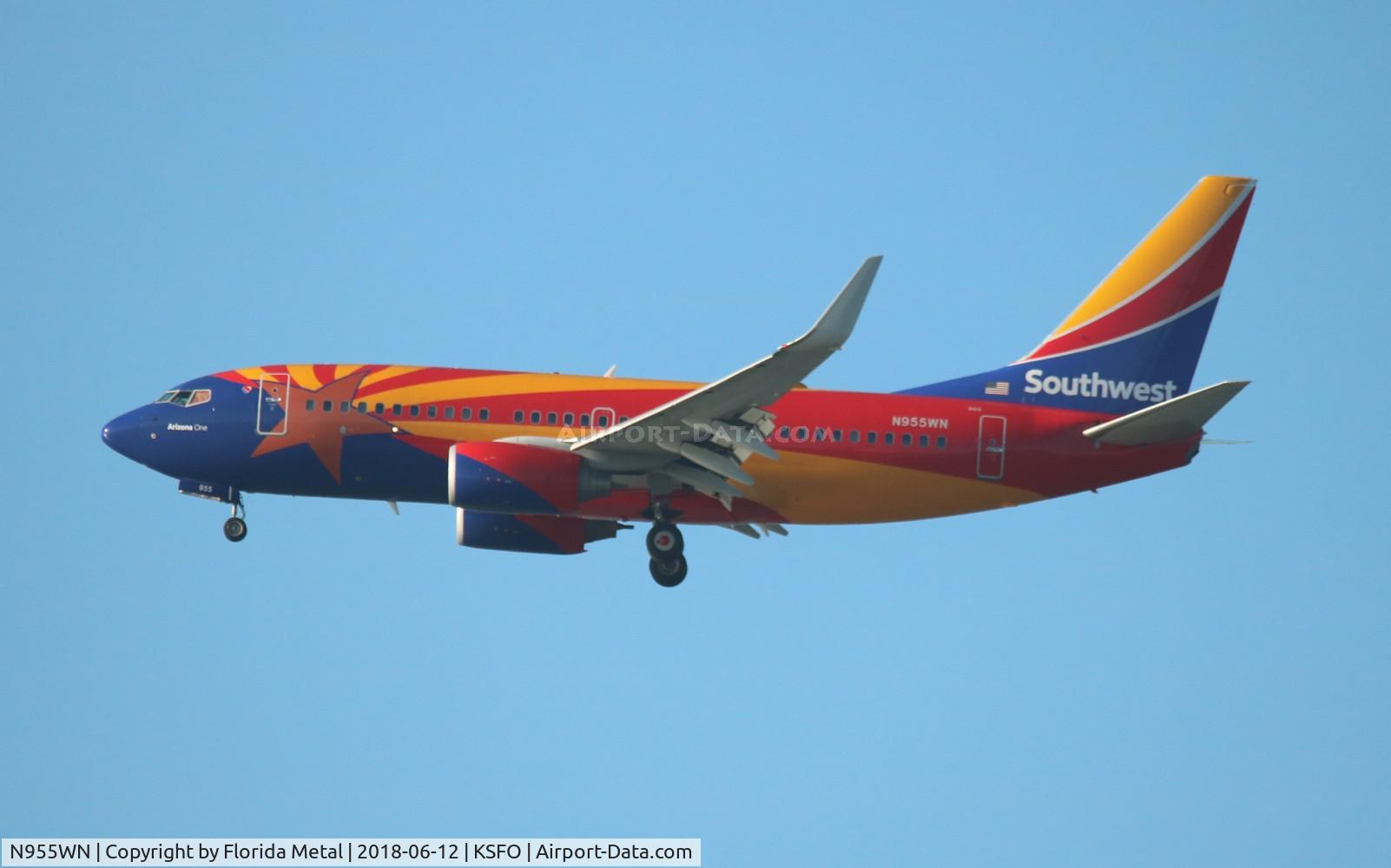 N955WN, 2011 Boeing 737-7H4 C/N 36671, Southwest Arizona One