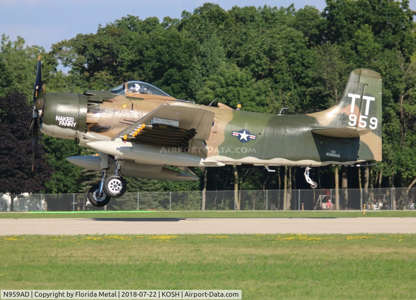 N959AD, Douglas A-1D Skyraider (AD-4NA) C/N 7759, AD-4NA