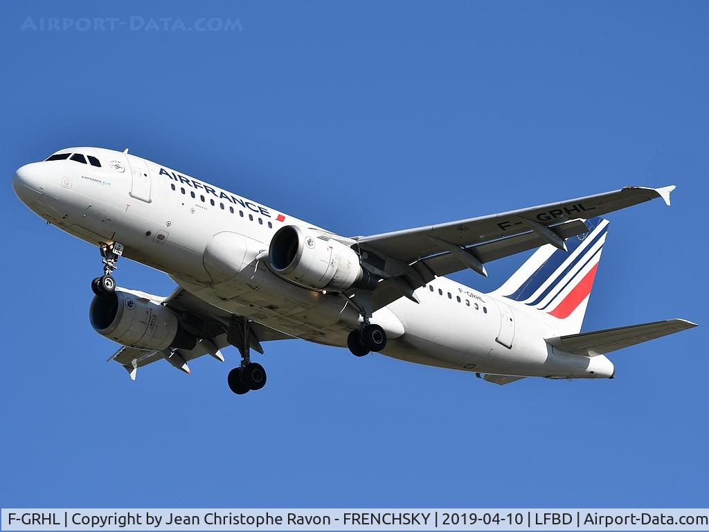 F-GRHL, 2000 Airbus A319-111 C/N 1201, Air France 7622 from Paris CDG landing runway 23