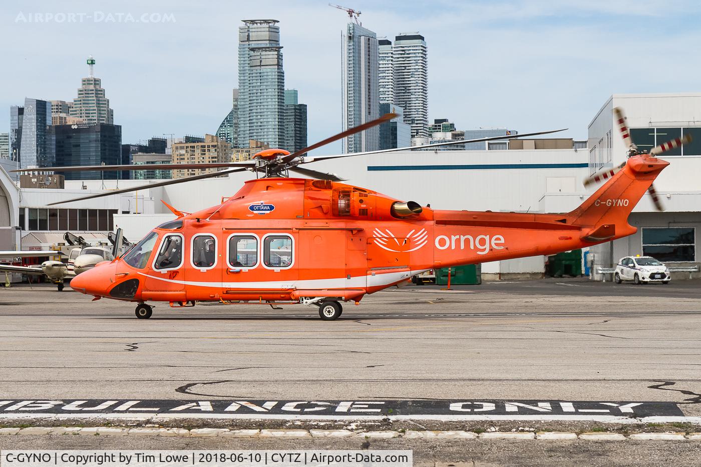 C-GYNO, 2010 AgustaWestland AW-139 C/N 41250, PArked on the ORnge ramp.