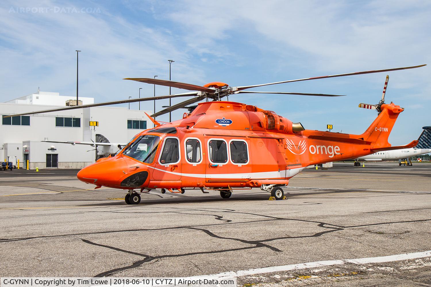 C-GYNN, 2010 AgustaWestland AW-139 C/N 41247, Parked on the ORNGE ramp