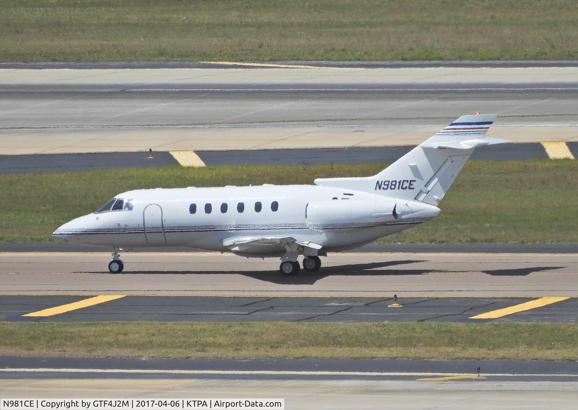 N981CE, 2002 Raytheon Hawker 800XP C/N 258563, N981CE  at Tampa, FL 6.4.17