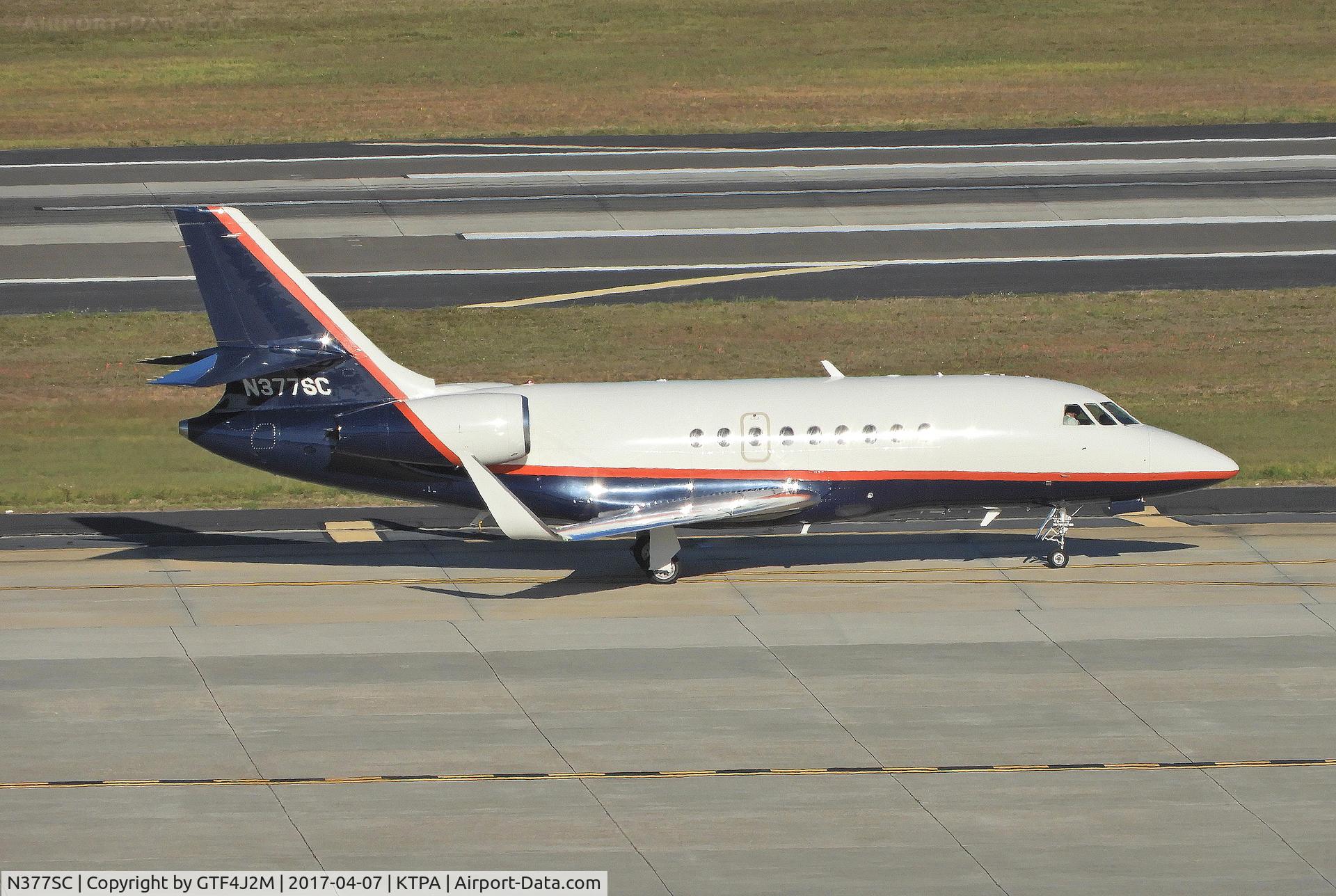 N377SC, 2011 Dassault Falcon 2000EX C/N 227, N377SC  at Tampa, FL 7.4.17