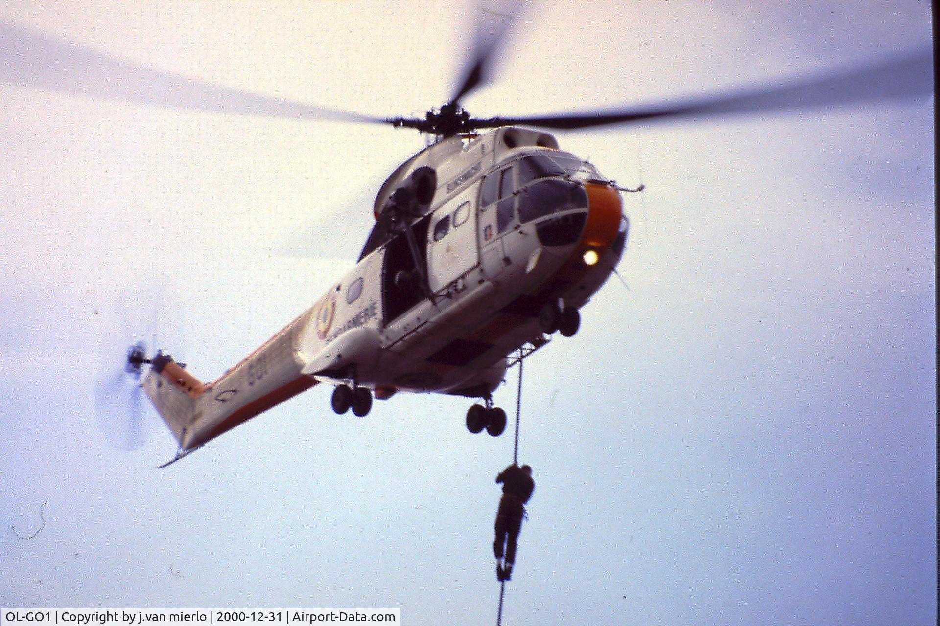OL-GO1, Aerospatiale SA-330L Puma C/N 1225, Ghent opendoor event Rijkswachtkazerne Groendreef mid'80s