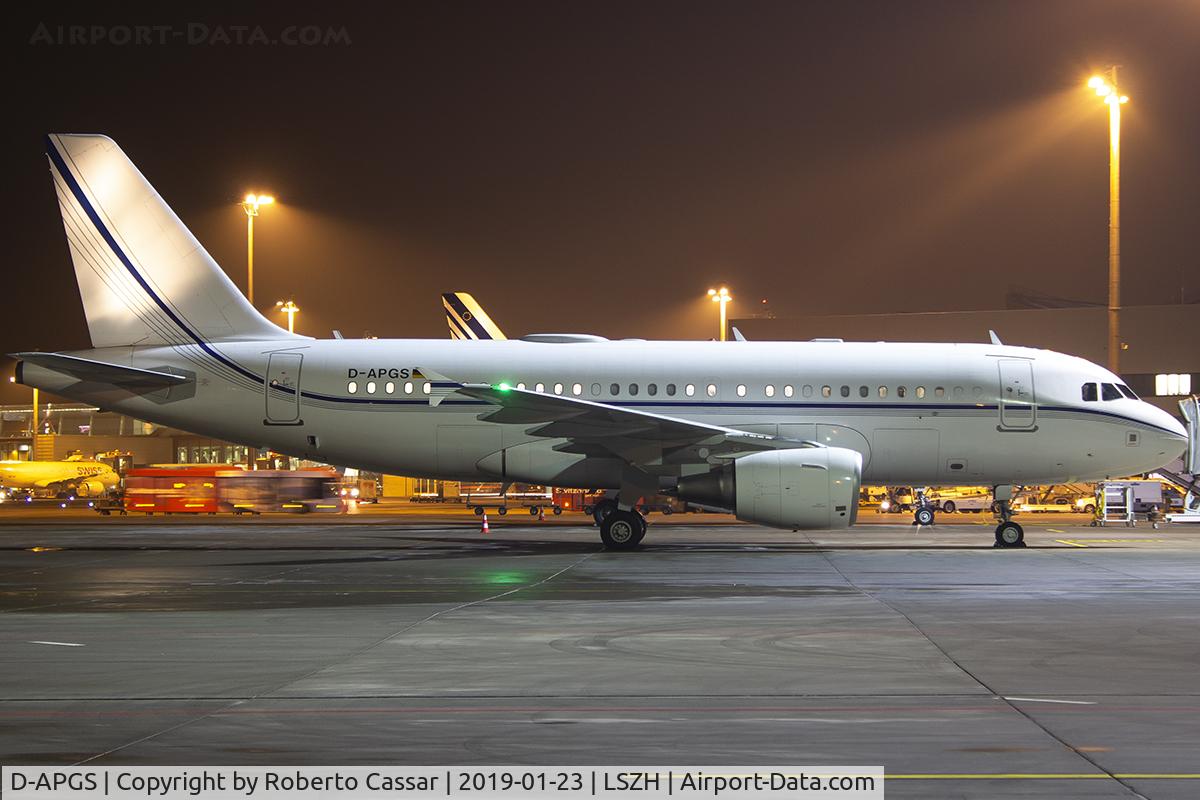 D-APGS, 2007 Airbus ACJ319 (A319-115/CJ) C/N 3046, Zurich - Kloten