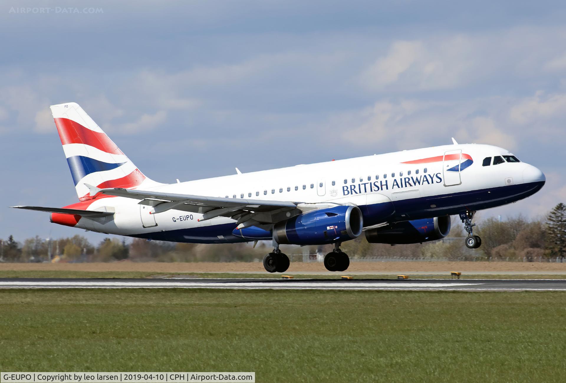 G-EUPO, 2000 Airbus A319-131 C/N 1279, Copenhagen 10.4.2019