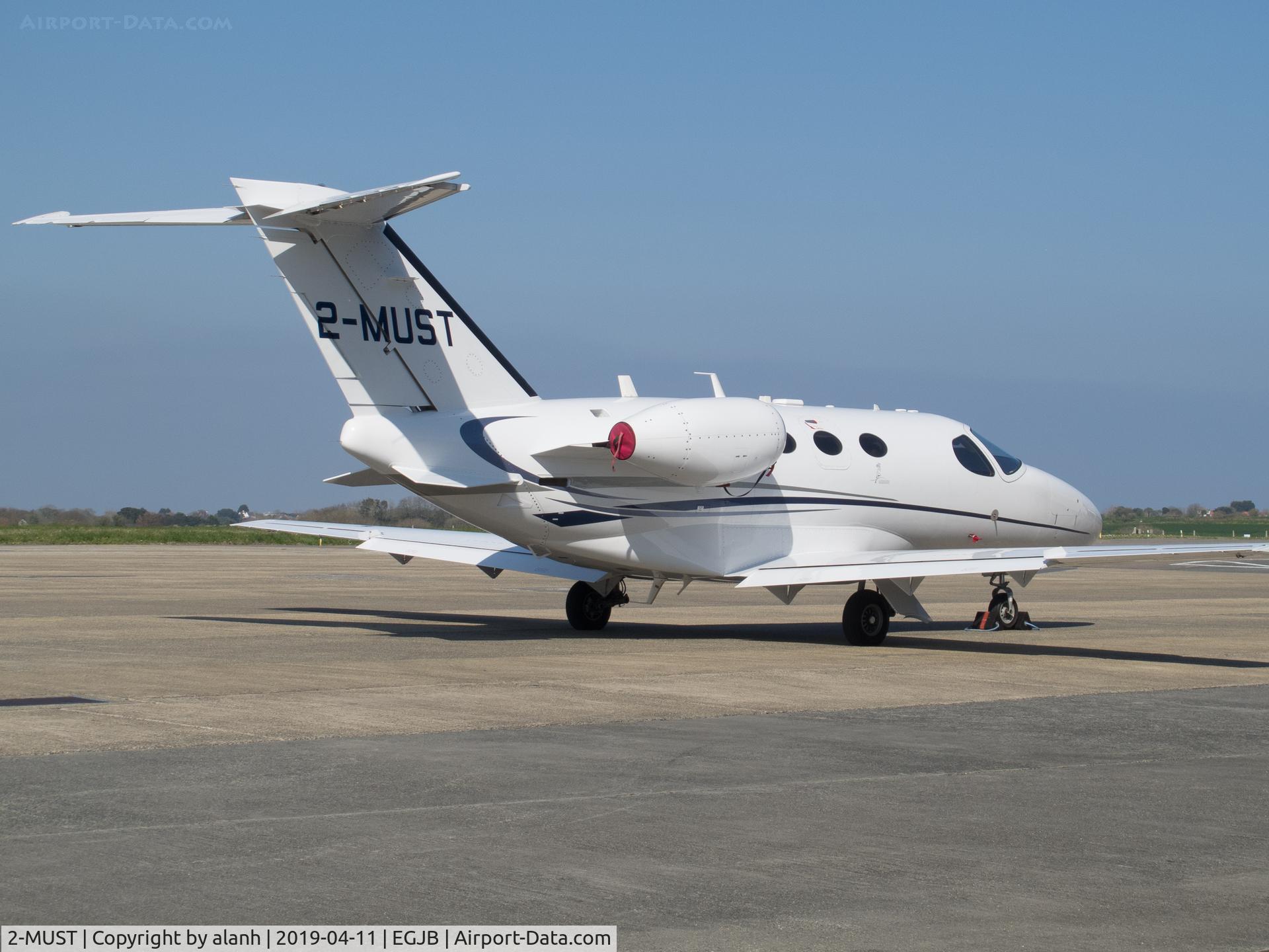 2-MUST, 2009 Cessna 510 Citation Mustang Citation Mustang C/N 510-0213, Parked outside the Aigle hangar, Guernsey