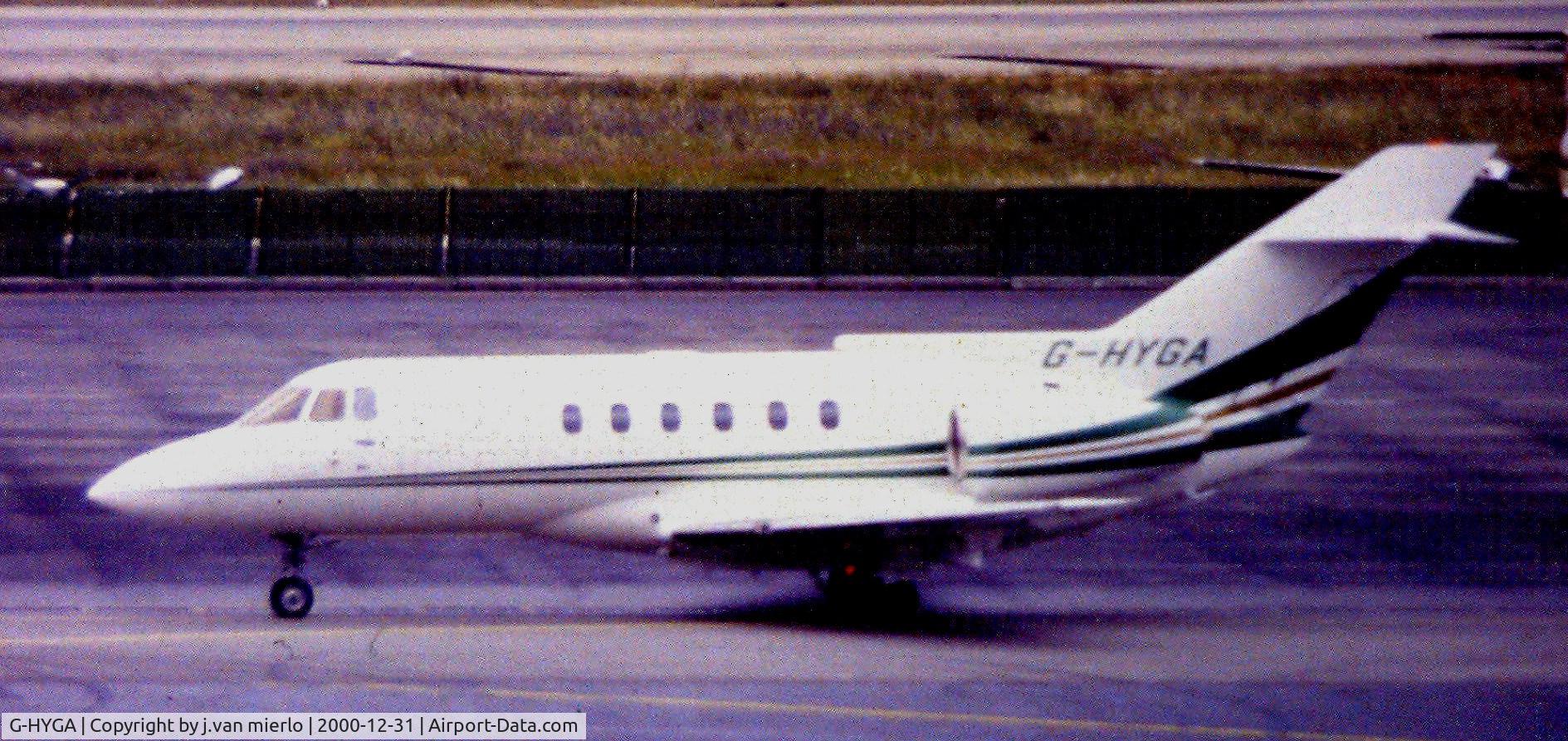 G-HYGA, 1985 British Aerospace BAe.125-800B C/N 258034, Aéroport de Nice, France '80s