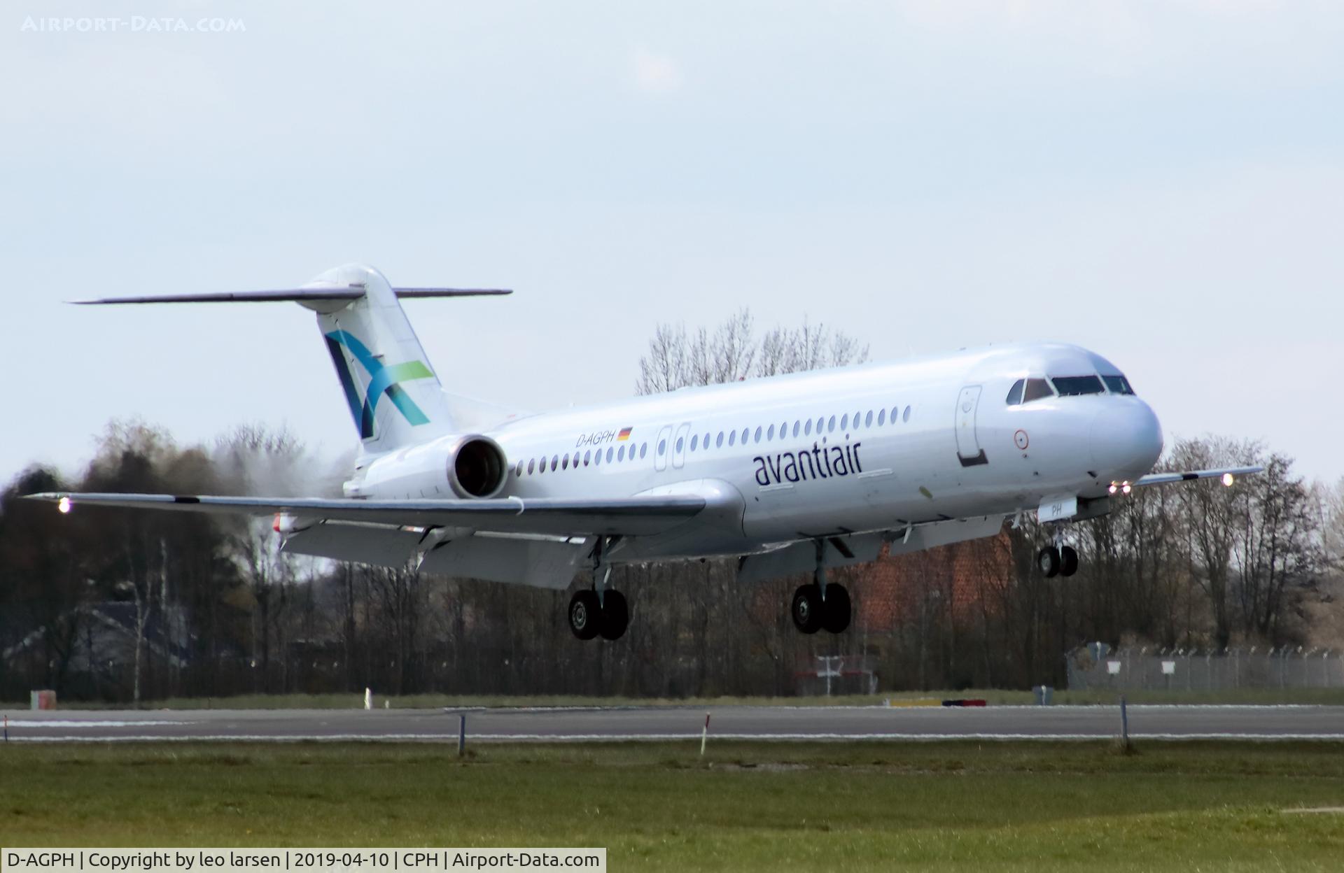 D-AGPH, 1990 Fokker 100 (F-28-0100) C/N 11308, Copenhagen 10.4.2019