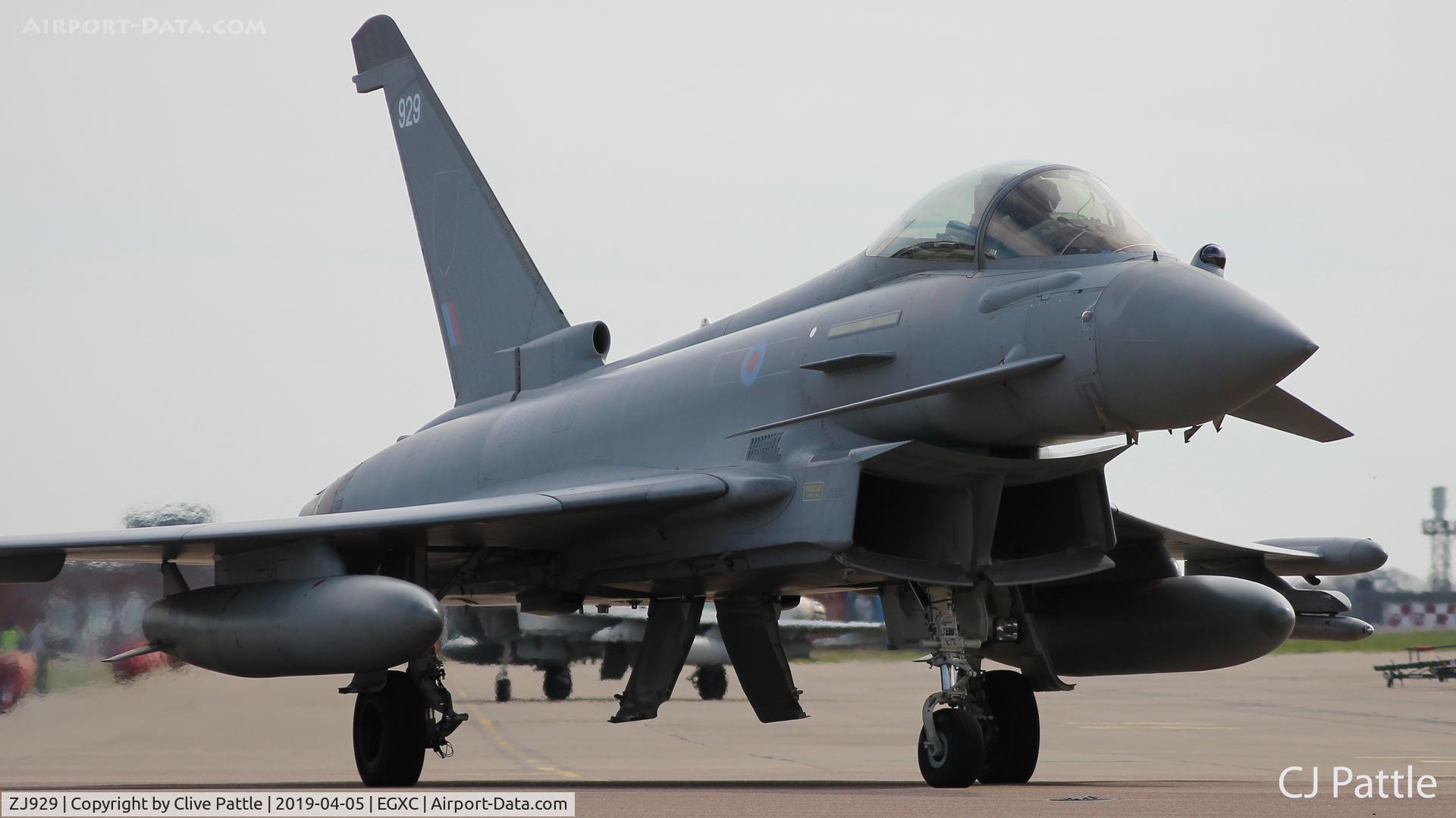 ZJ929, 2006 Eurofighter EF-2000 Typhoon FGR4 C/N 0096/BS020, In action at Coningsby