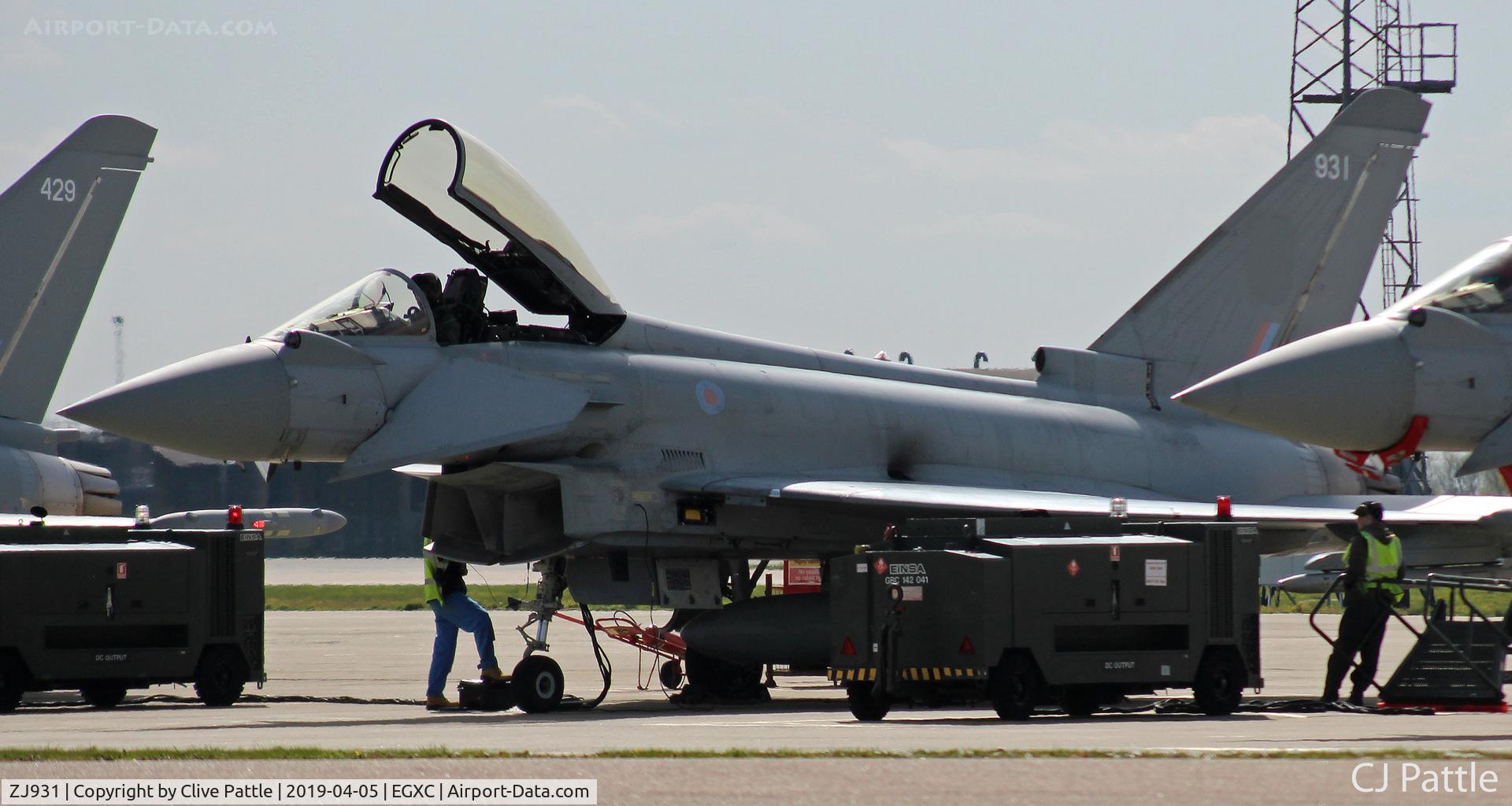 ZJ931, 2007 Eurofighter EF-2000 Typhoon F2 C/N 0103/BS022, At Coningsby