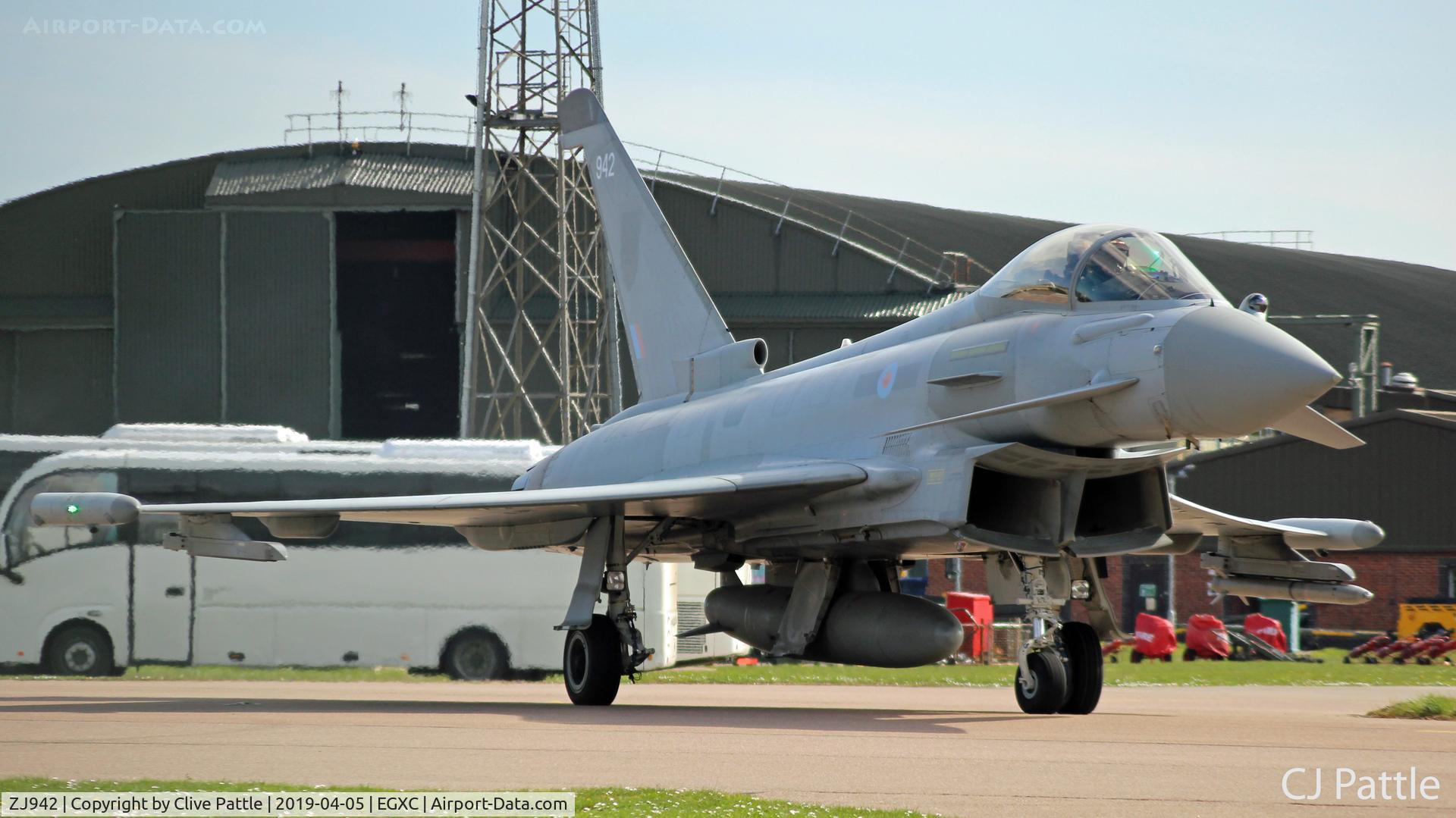 ZJ942, 2007 Eurofighter EF-2000 Typhoon FGR4 C/N 0137/BS035, Training at Coningsby