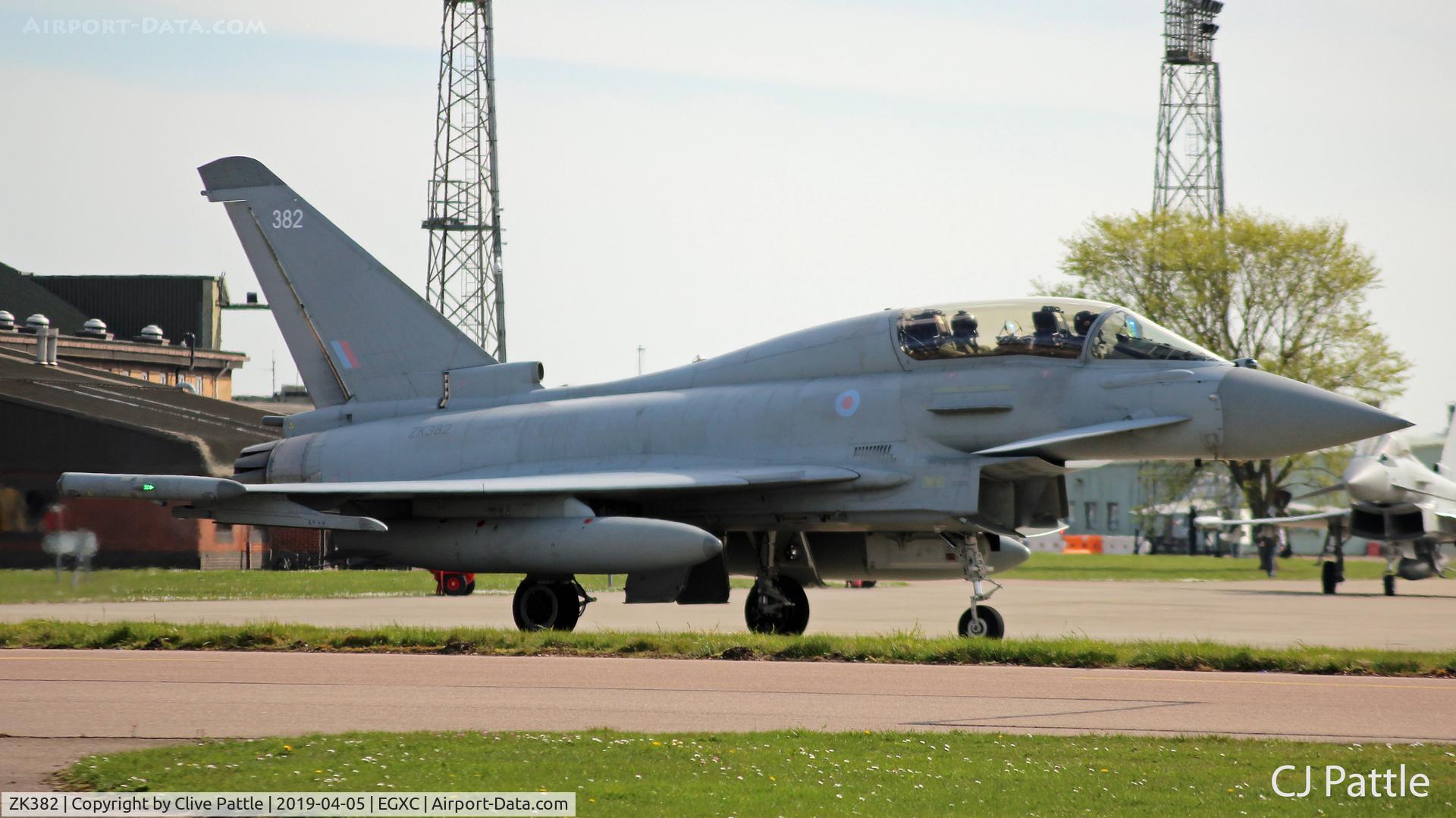 ZK382, 2012 Eurofighter EF-2000 Typhoon T.3 C/N BT027/372, Training at Coningsby