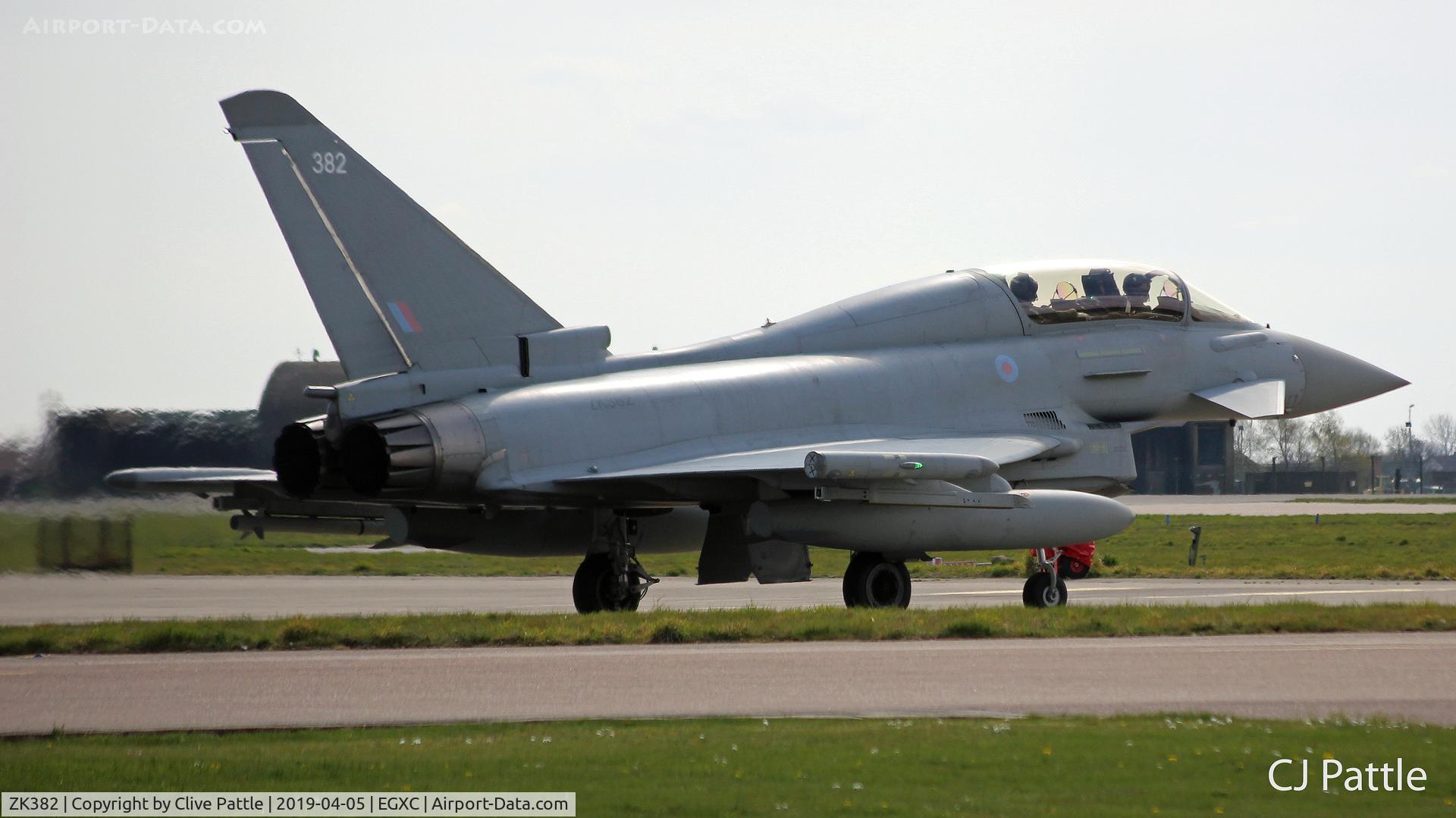 ZK382, 2012 Eurofighter EF-2000 Typhoon T.3 C/N BT027/372, Taxy at Coningsby