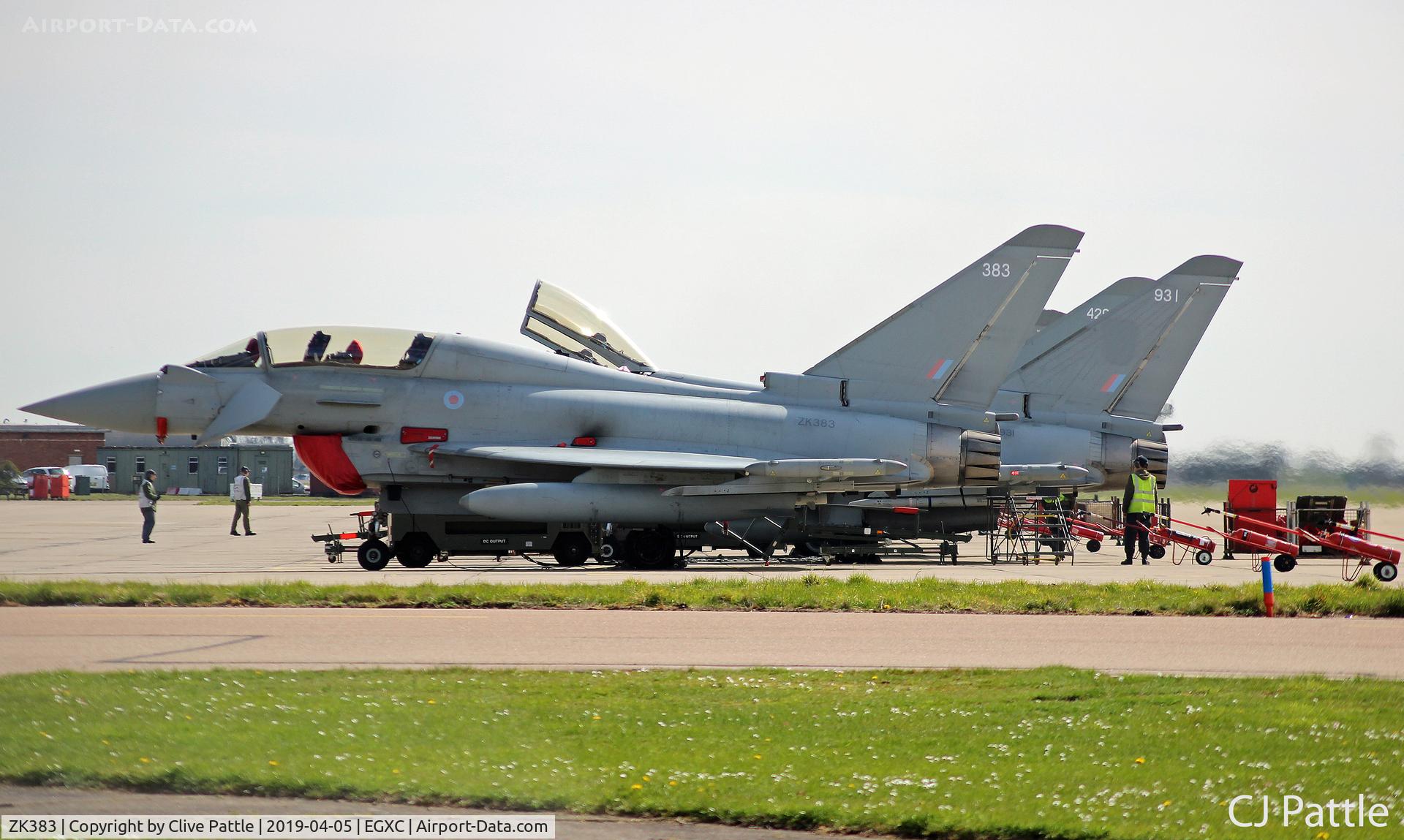 ZK383, 2013 Eurofighter EF-2000 Typhoon T.3 C/N BT028/393, Coningsby line-up