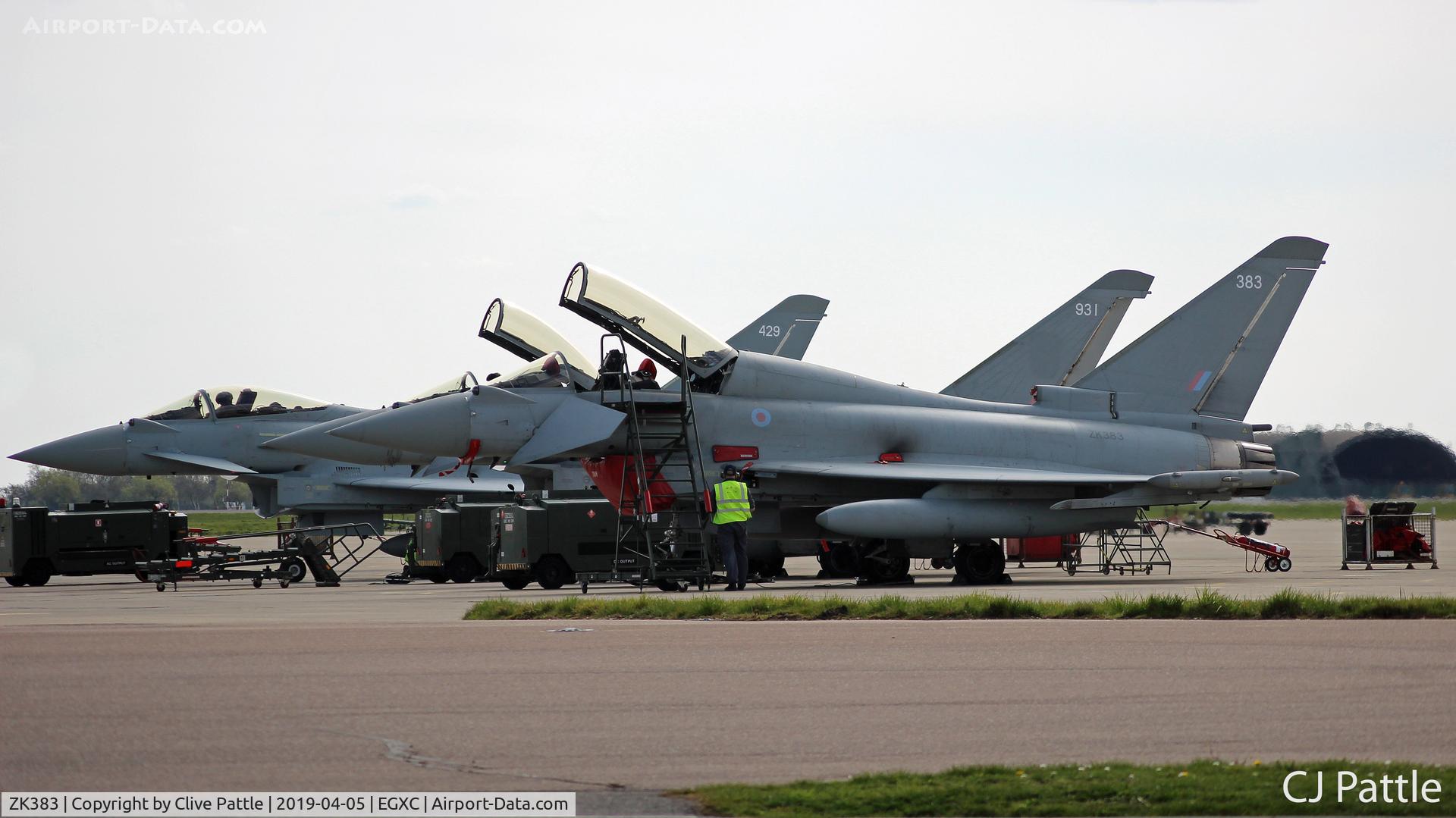 ZK383, 2013 Eurofighter EF-2000 Typhoon T.3 C/N BT028/393, Flightline at Coningsby